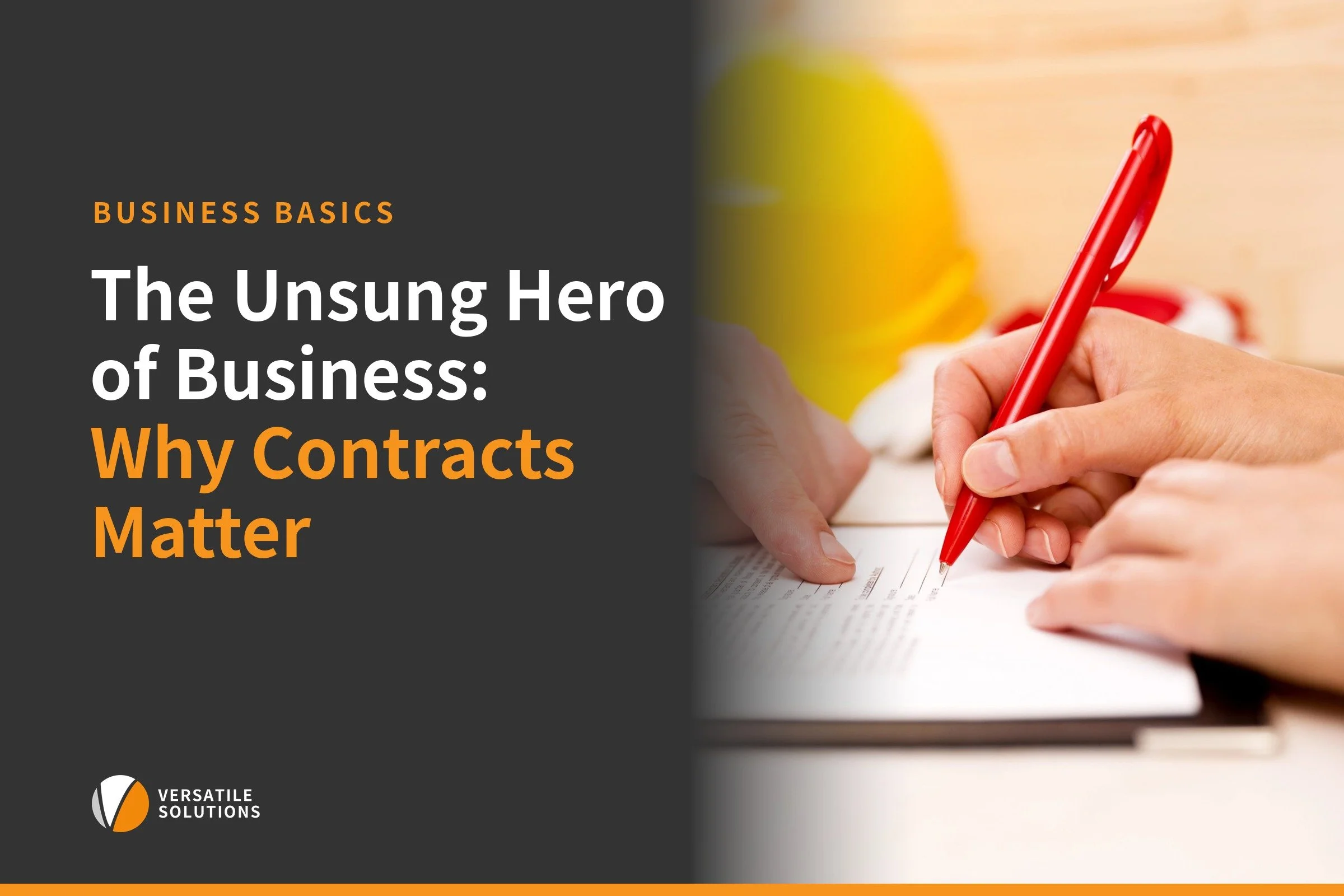Contractor and client signing a construction contract with a red pen