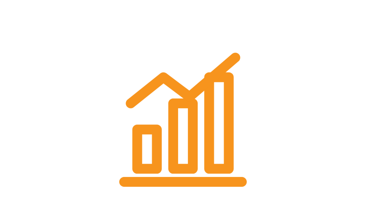 Rising bar chart icon
