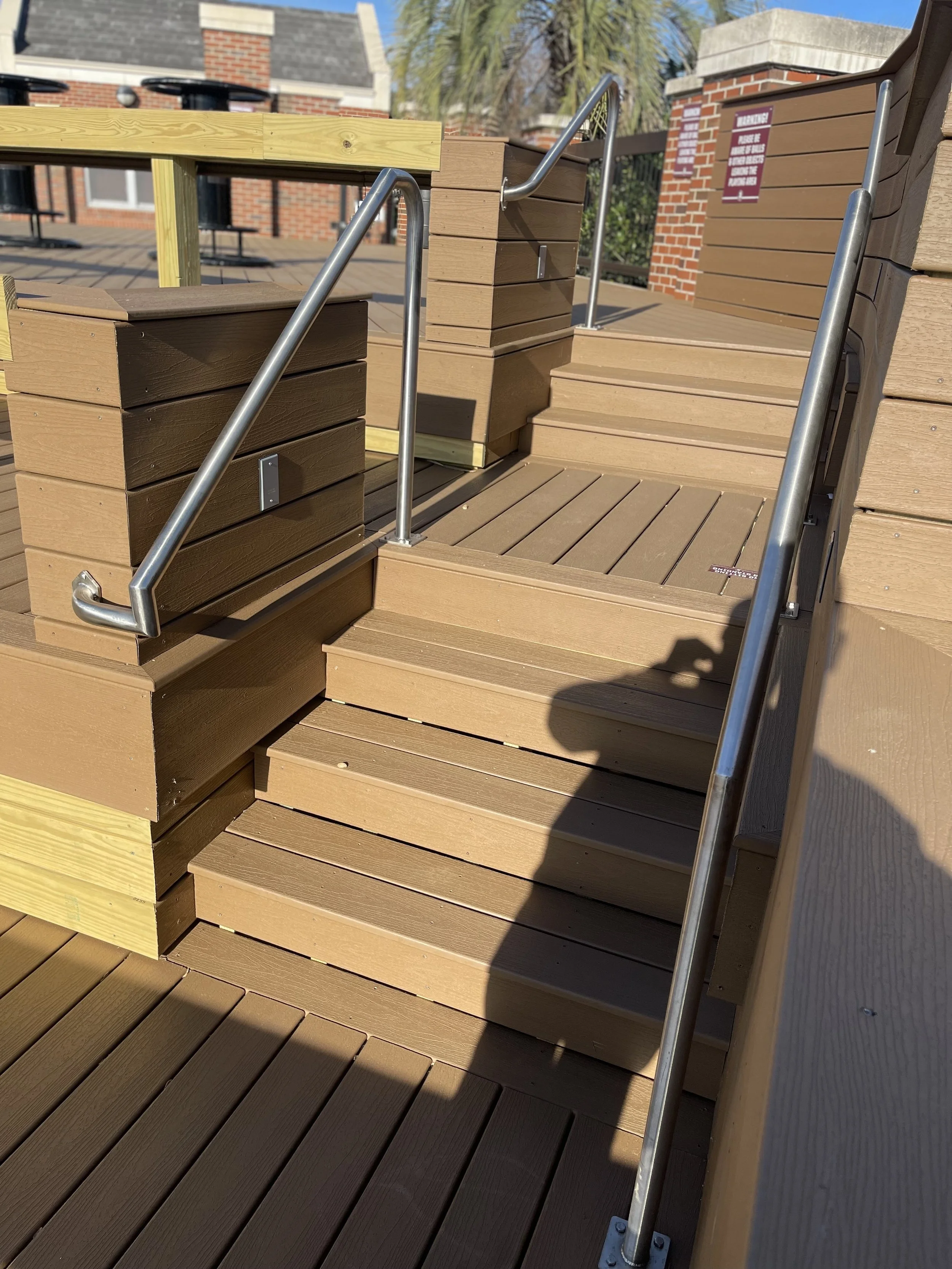 Custom deck handrail in Tallahassee made by local business