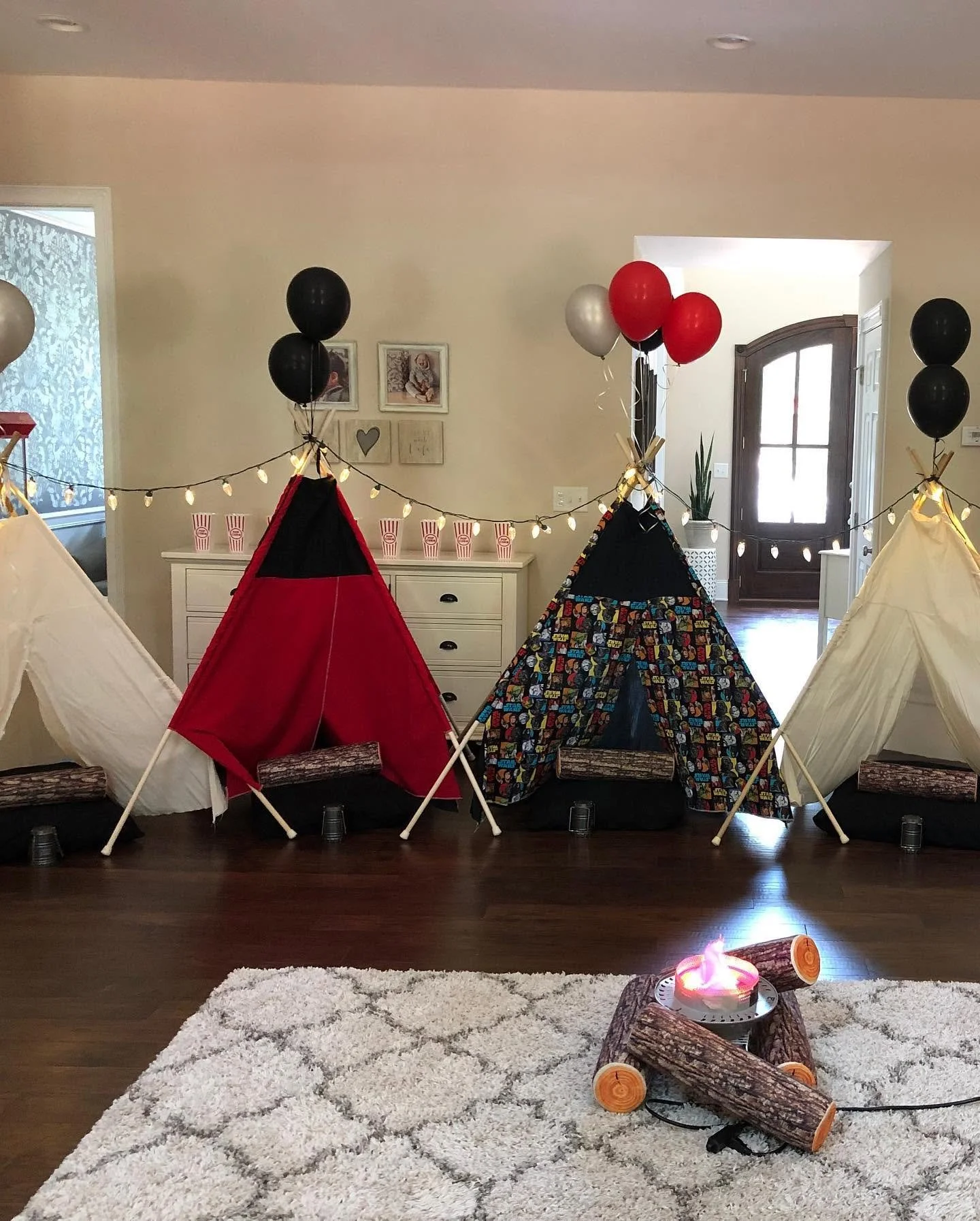 Star Wars themed glamping setup