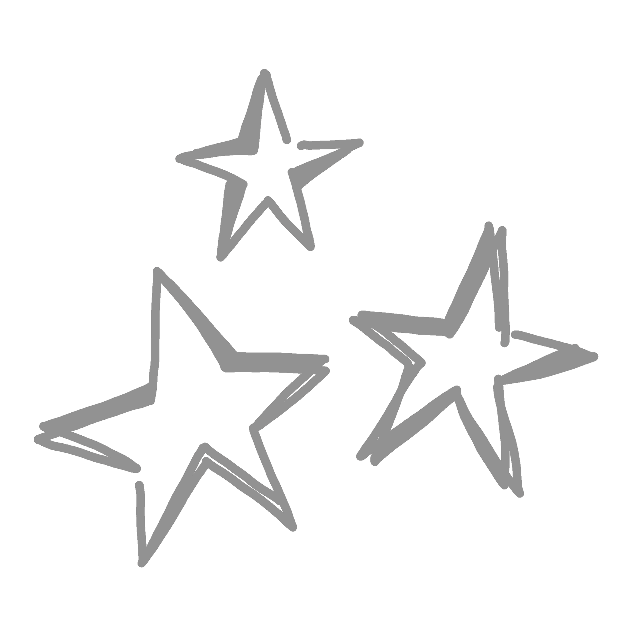 Black background with stylized gray outlines of five stars and cursive text that reads 'Stand Out'.
