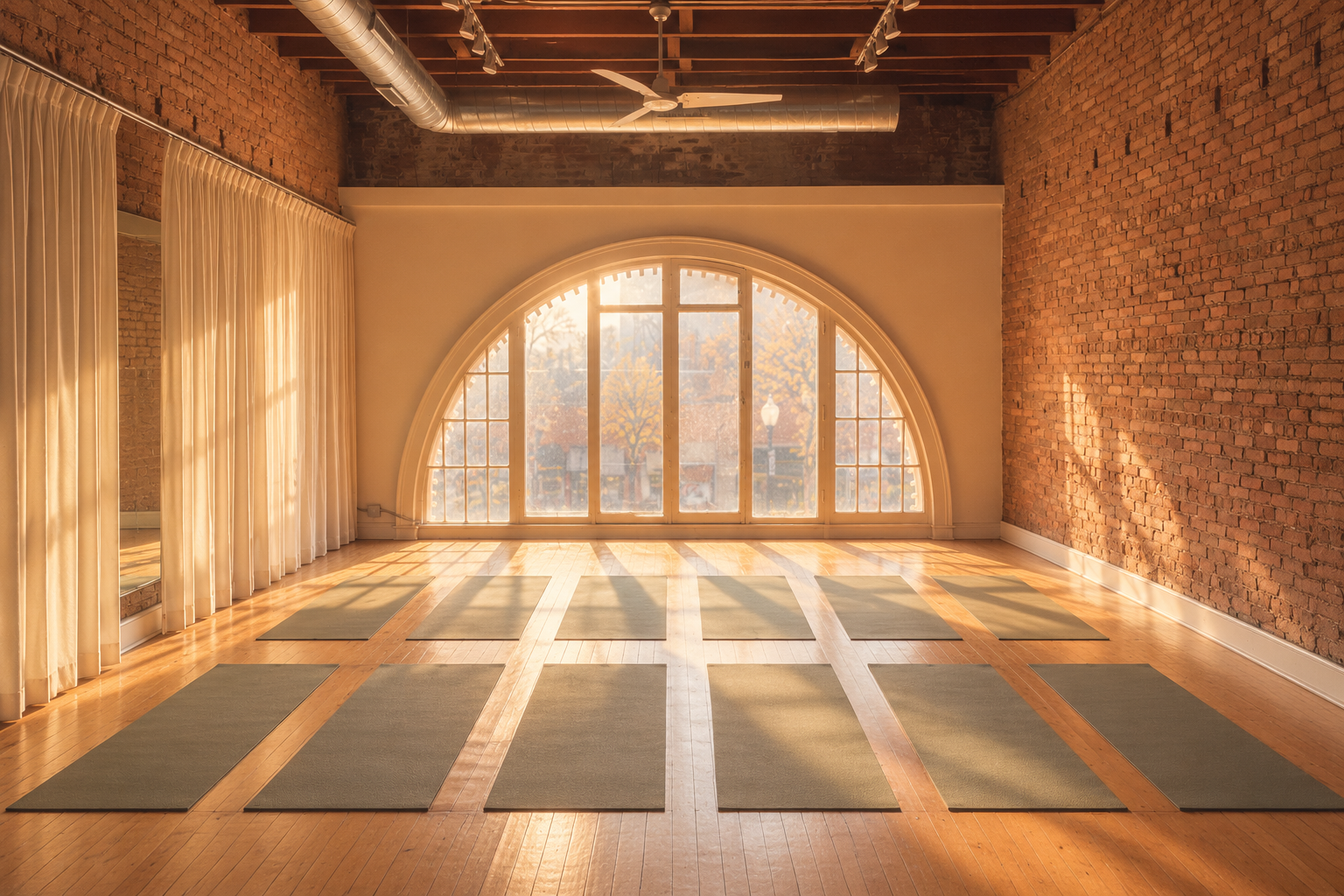 Dreamy Brick Yoga Studio with Fourteen Mats.png