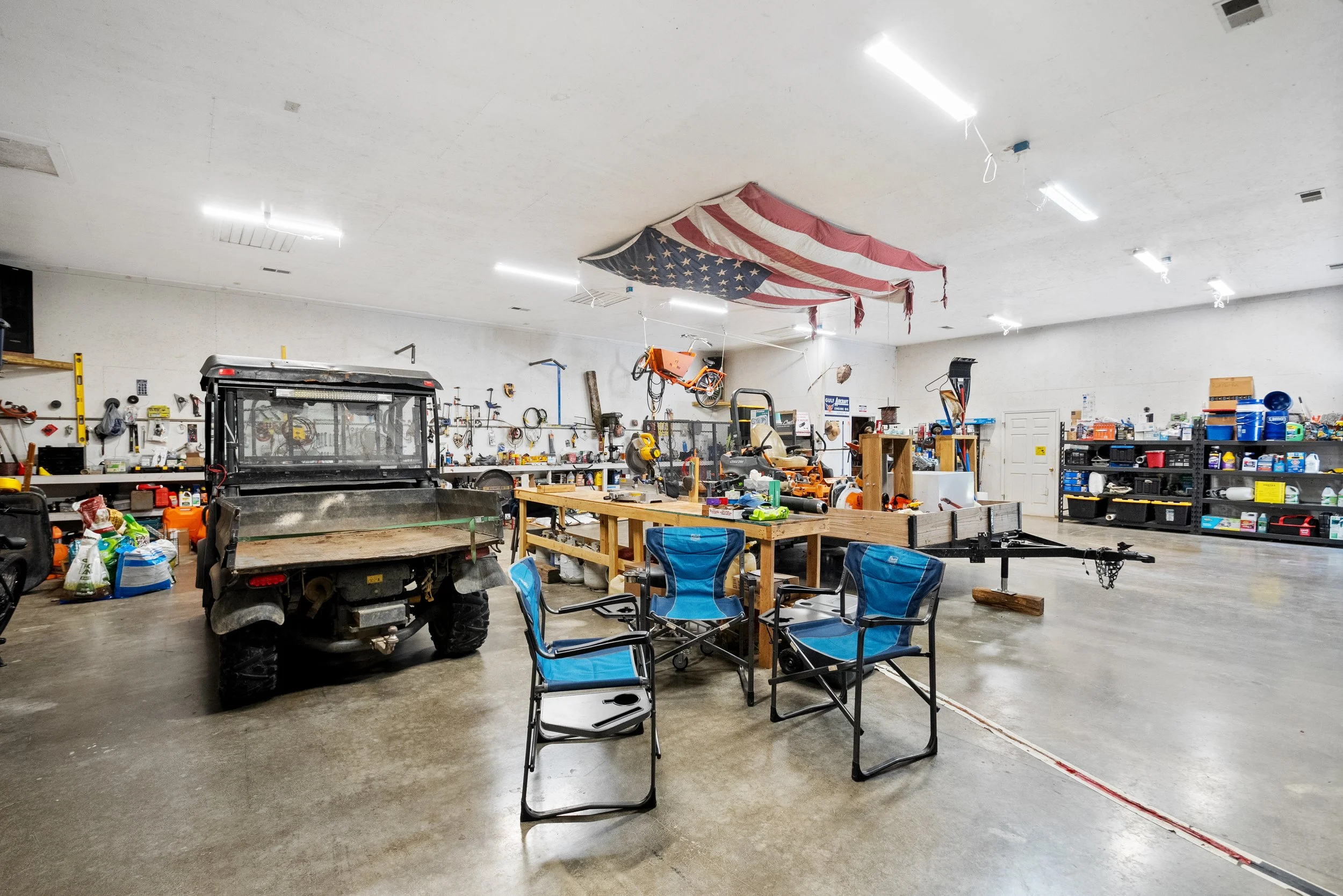 Inside view of workshop at the Ocoee River Estate