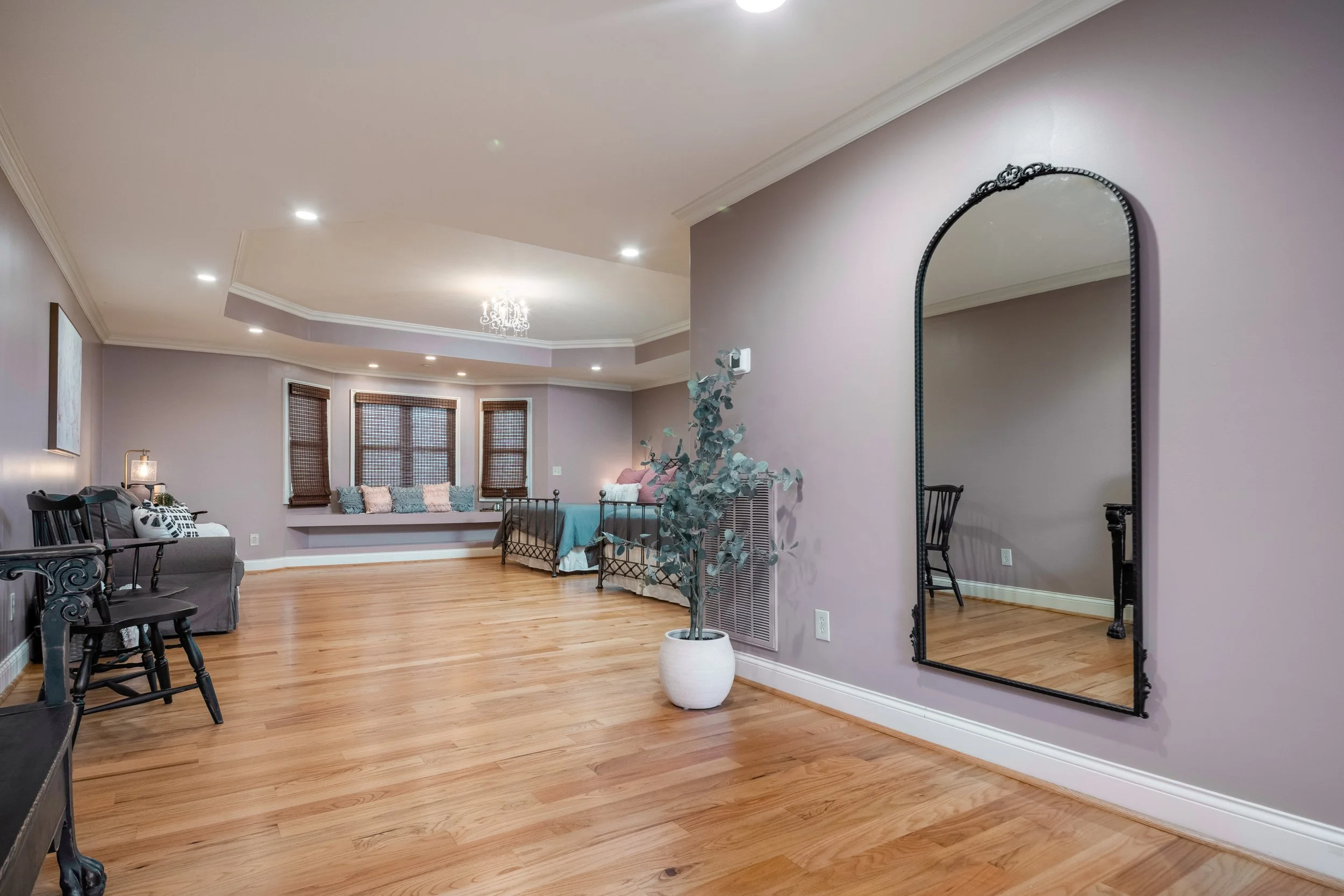 The entrance to the grand primary suite at the Ocoee River Estate in Benton, Tennessee