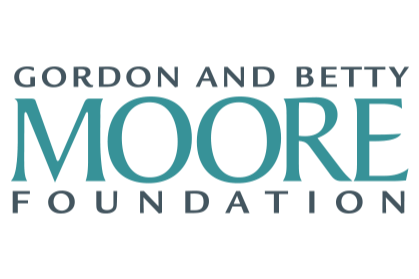 Logo for the Gordon and Betty Moore Foundation with text in shades of blue.