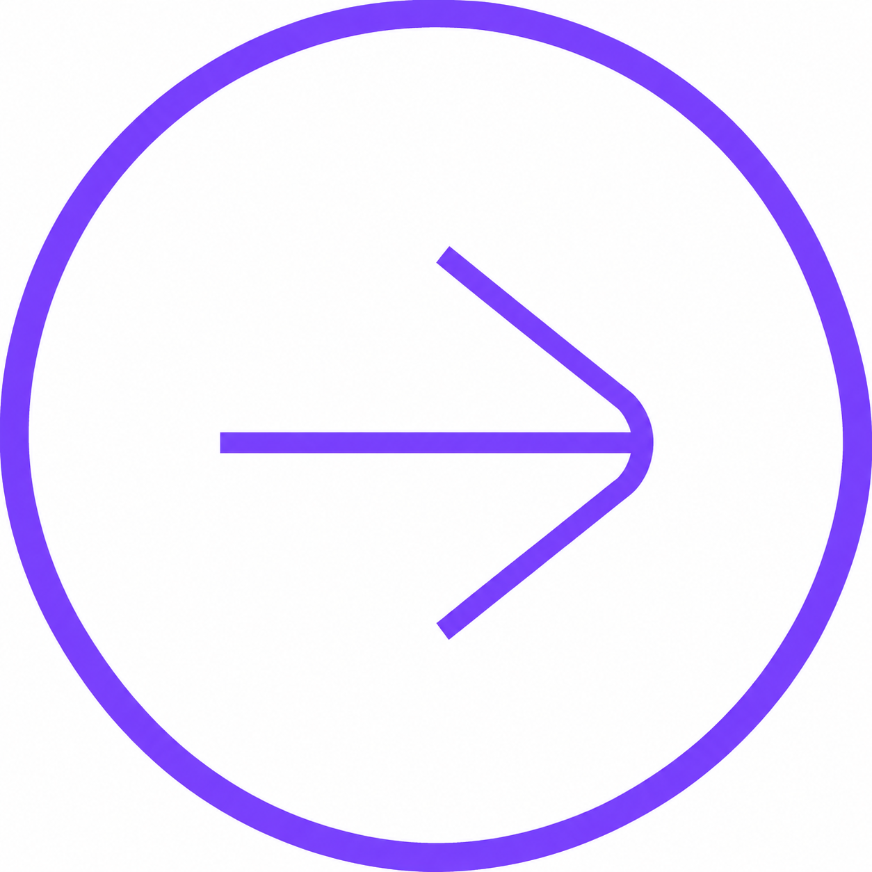 A neon purple clock sign with an analog clock face showing the time as 3:14, encircled by a purple border on a white background.