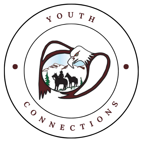 Youth Connections logo featuring a bald eagle embracing a family silhouette inside a circular emblem