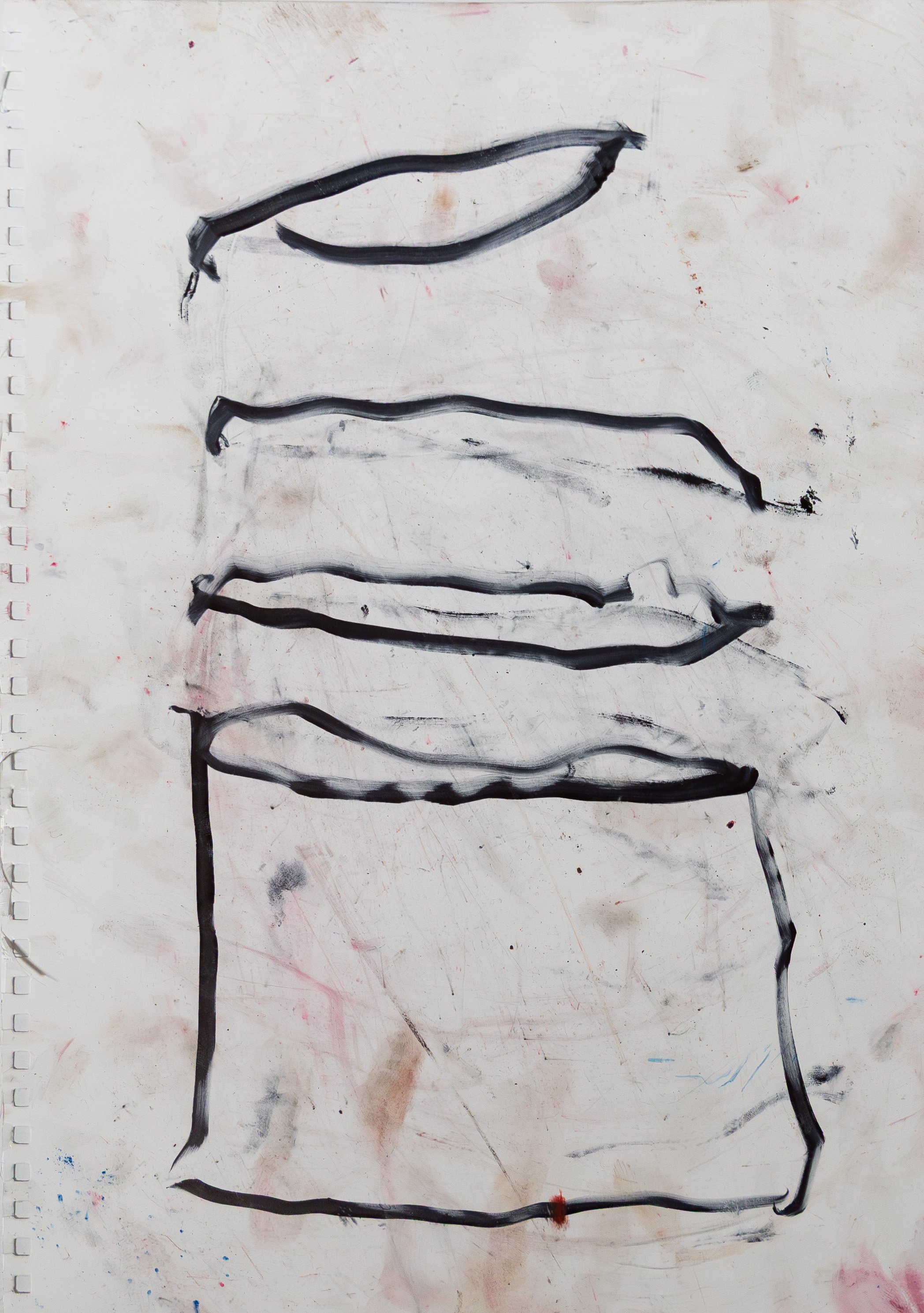 Lids, 2025. Ink on yupo paper, A4 (spiral bound) - (private collection)