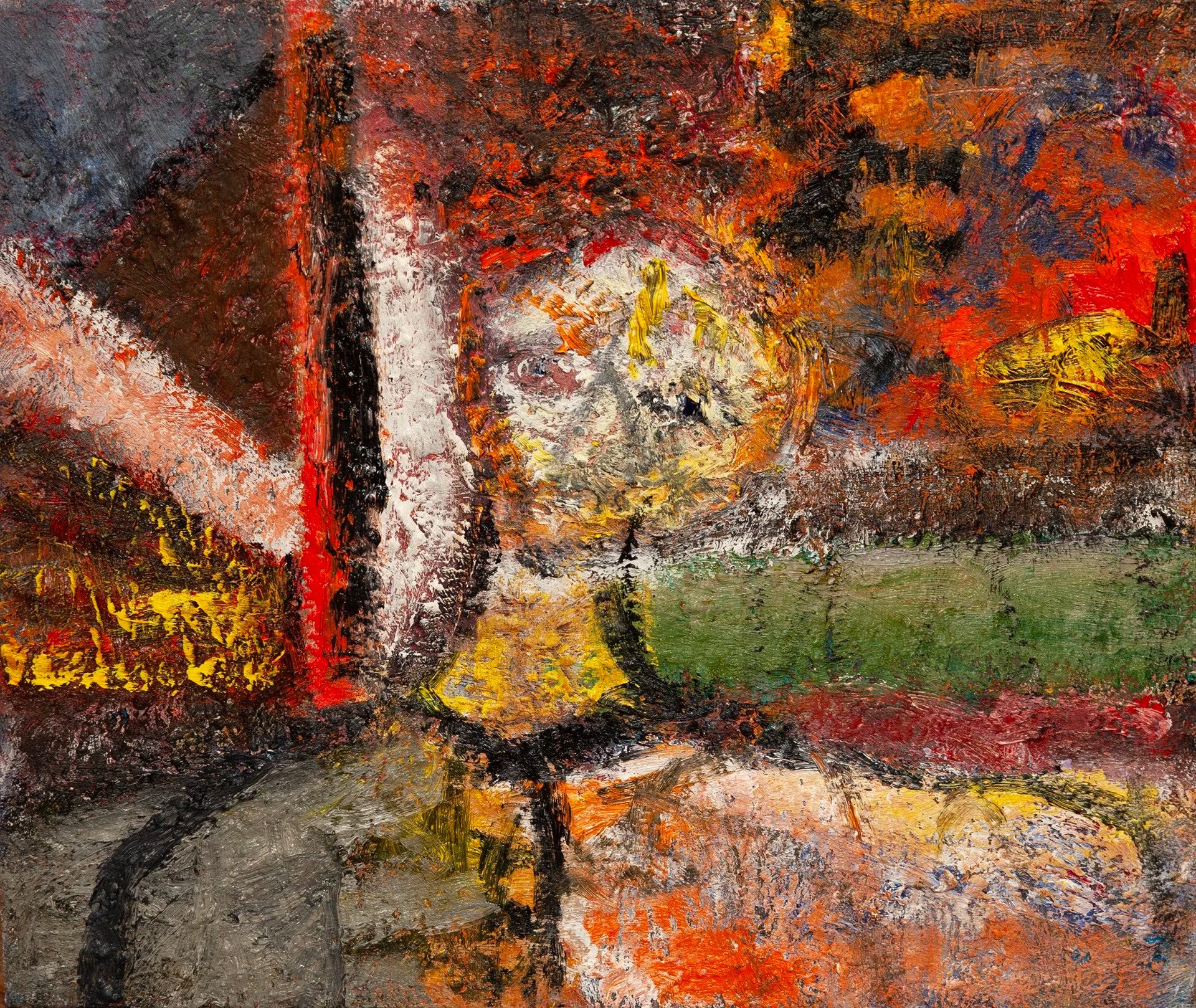Leave, 2023-25. Oil on canvas, 60 x 70cm (private collection)
