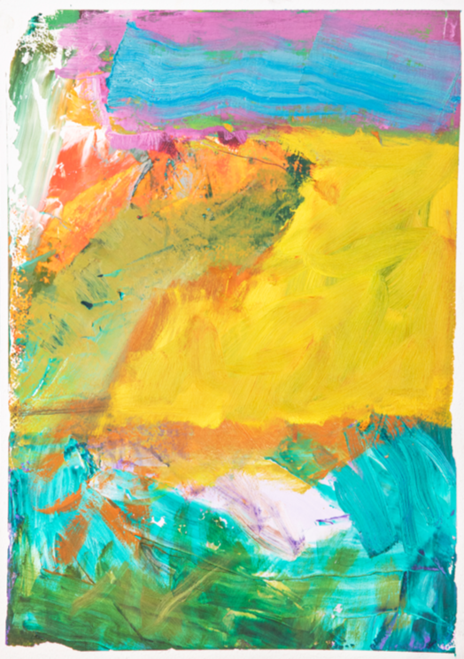 The Last Day (respite), 2022. Oil on paper, A4  (private collection)