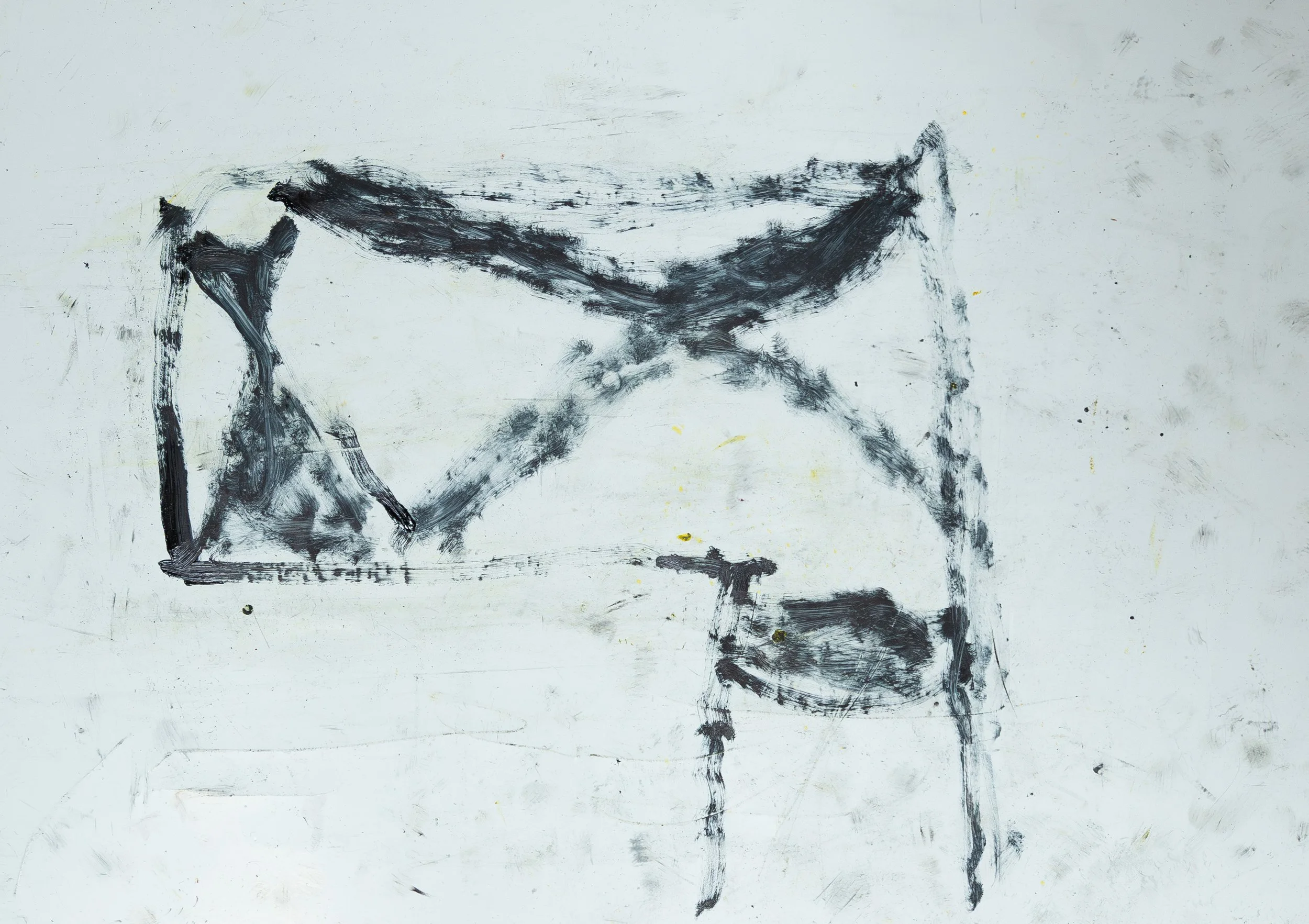 Flag Drawing, 2026. Watercolour on yupo paper, A3