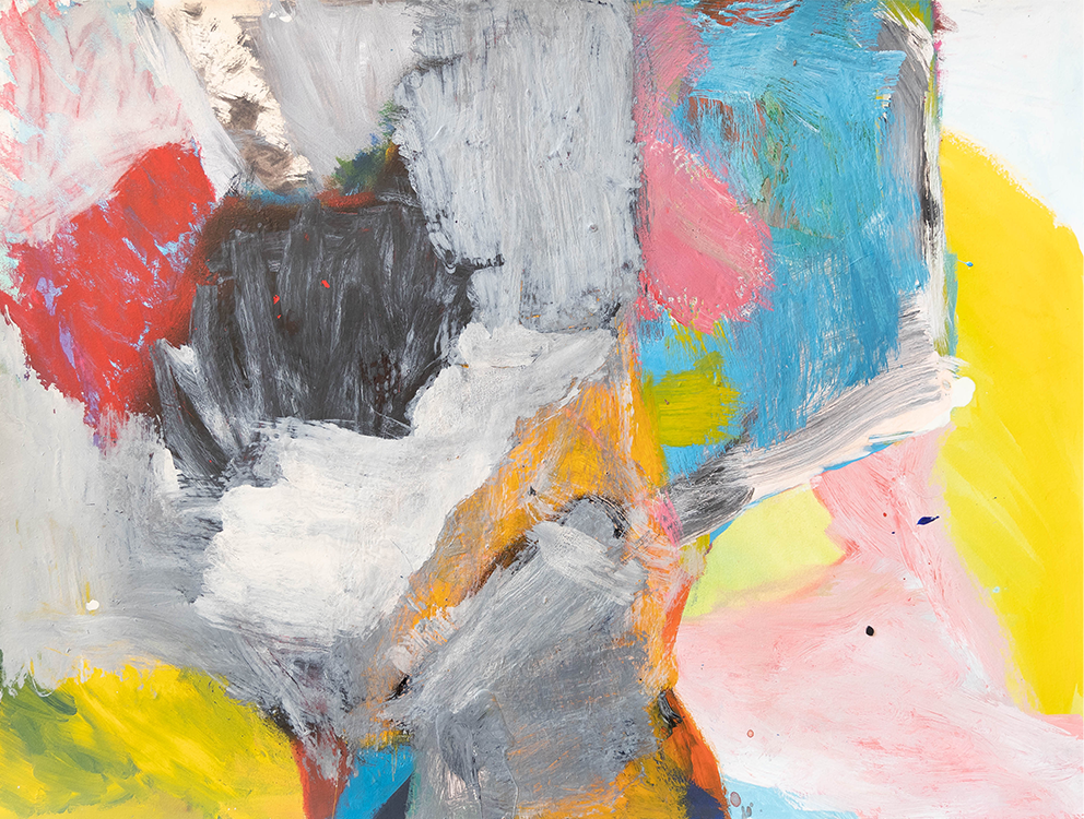 The Hours, 2022. Enamel sign paint and mixed media on paper, 46 x 61cm