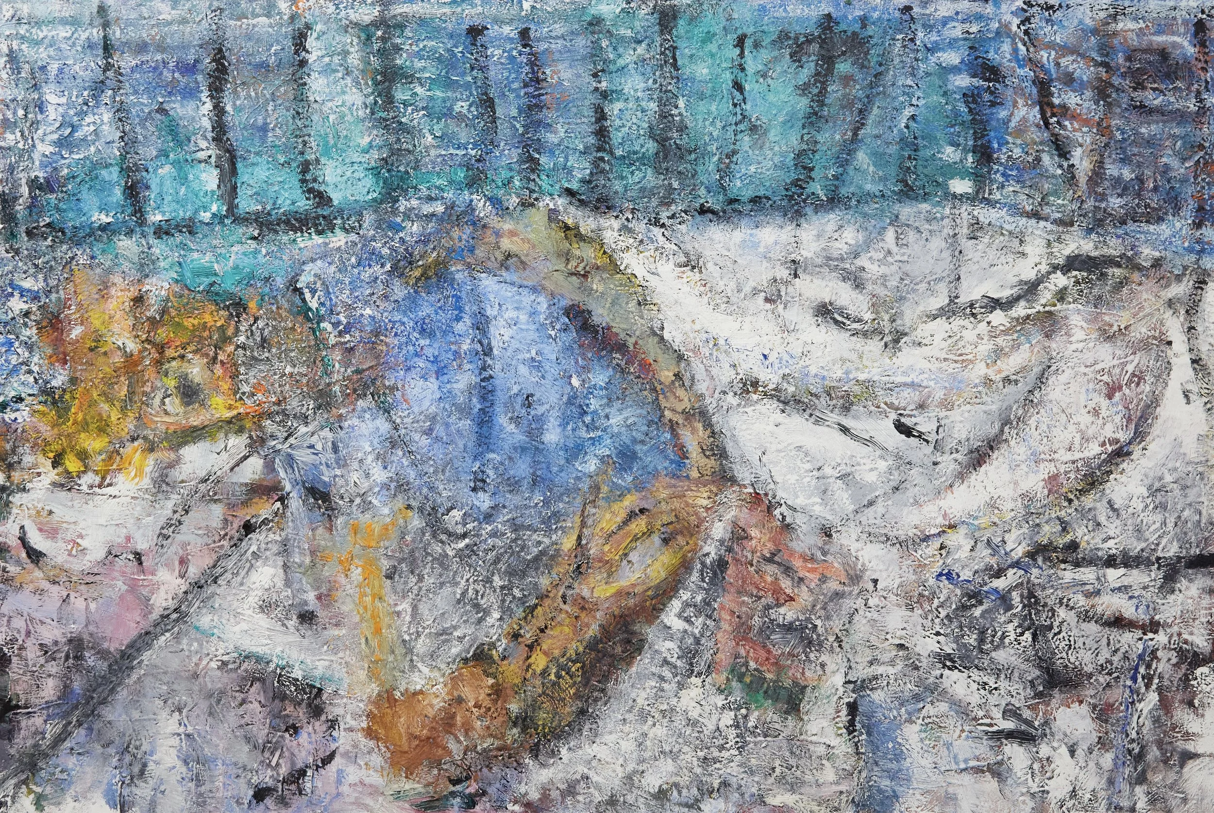 Boxer, 2023-24. Oil on canvas, 100 x 150cm (private collection)