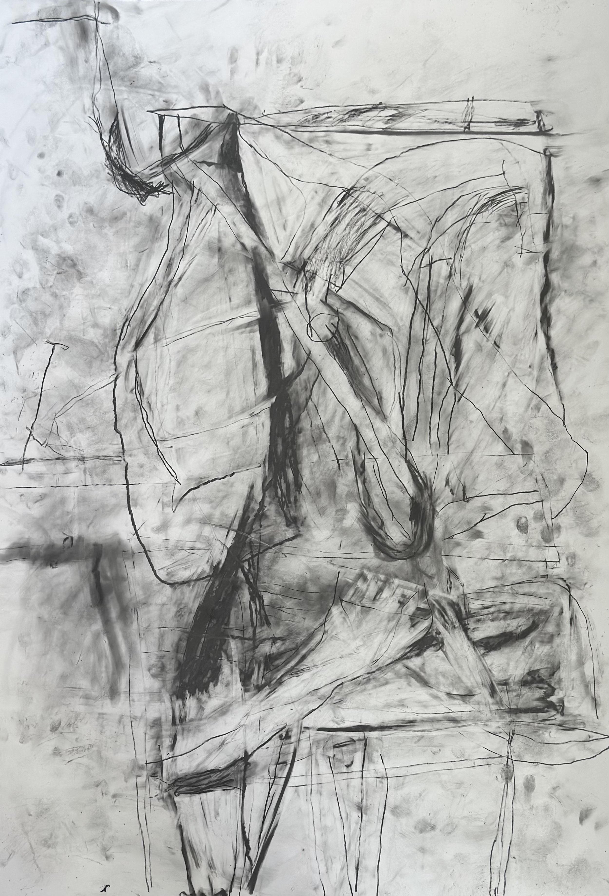 Fargo on DVD, 2026. Graphite and water soluble graphite on yupo paper, 93 x 63cm