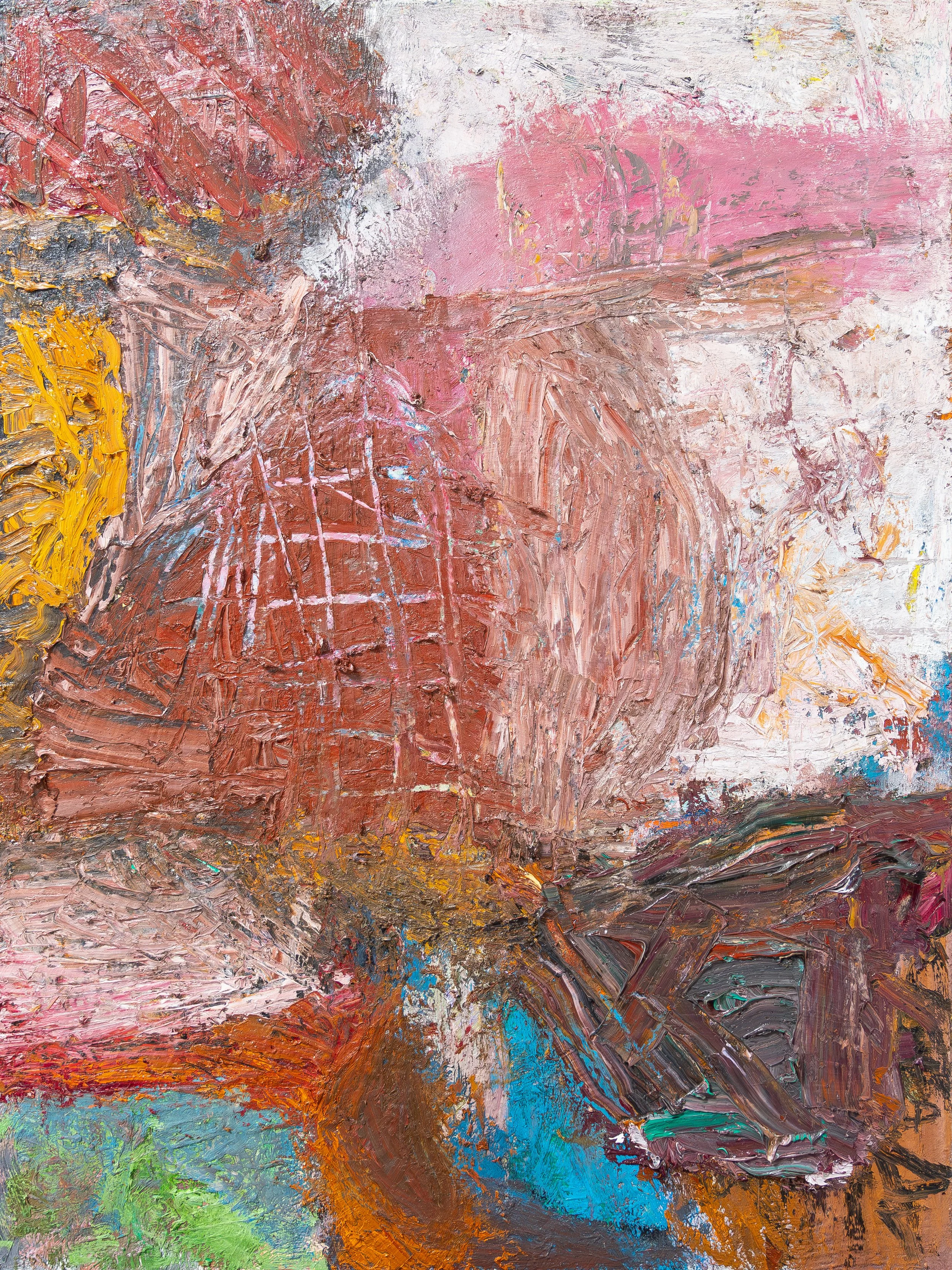 Mangrove Movie, 2022-25. Oil and wax on canvas, 100 x 76cm (private collection)