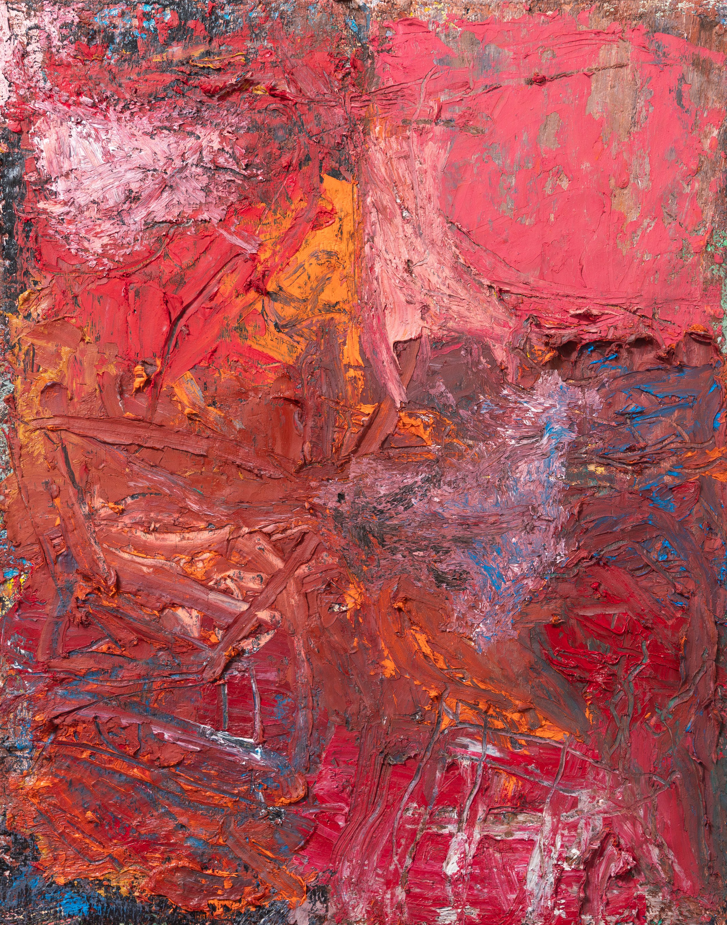 The sun Approximately, 2025. Oil and wax on canvas, 70 x 50cm (private collection)