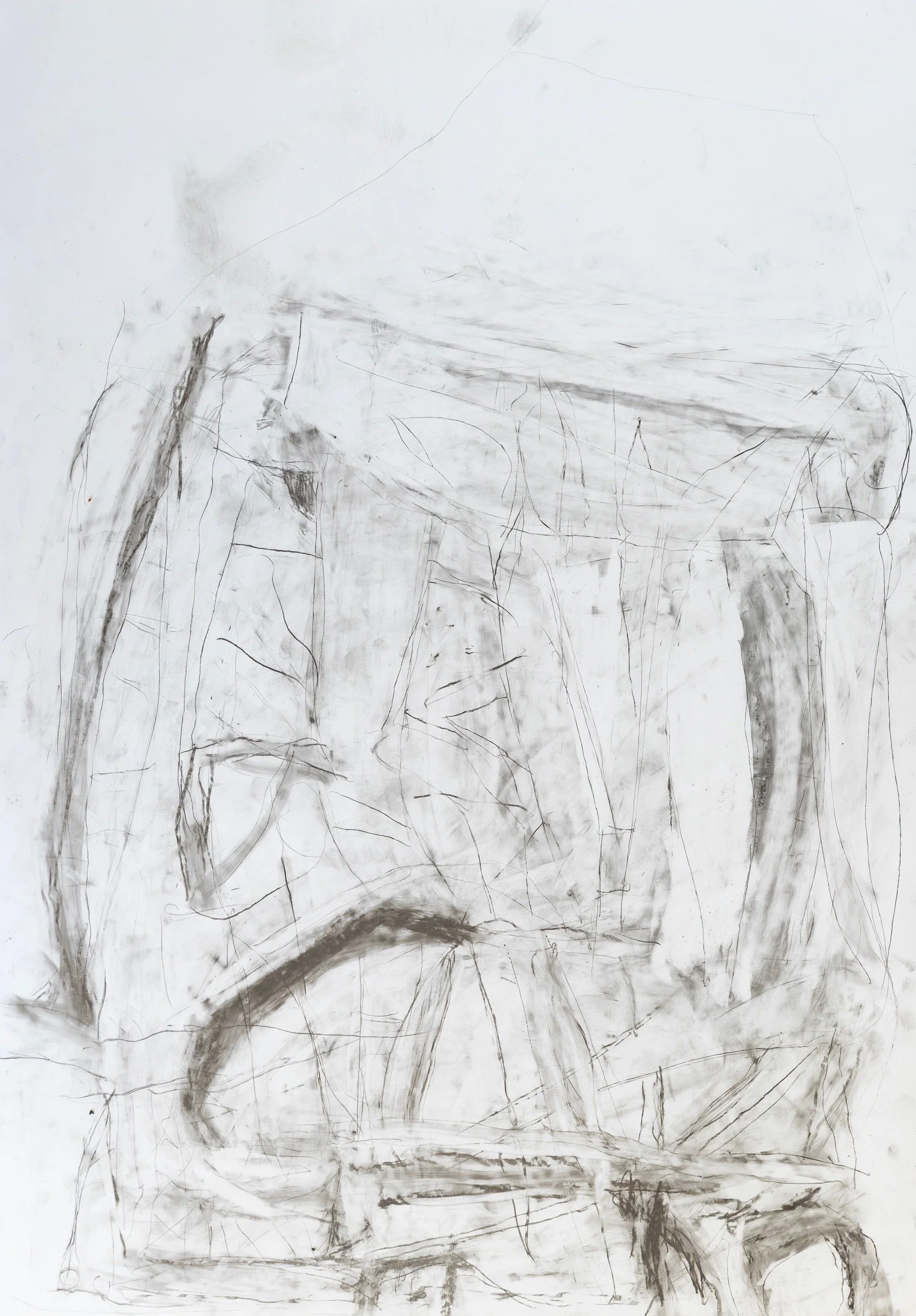 Volcano, 2026. Graphite and water soluble graphite on yupo paper, 93 x 63cm