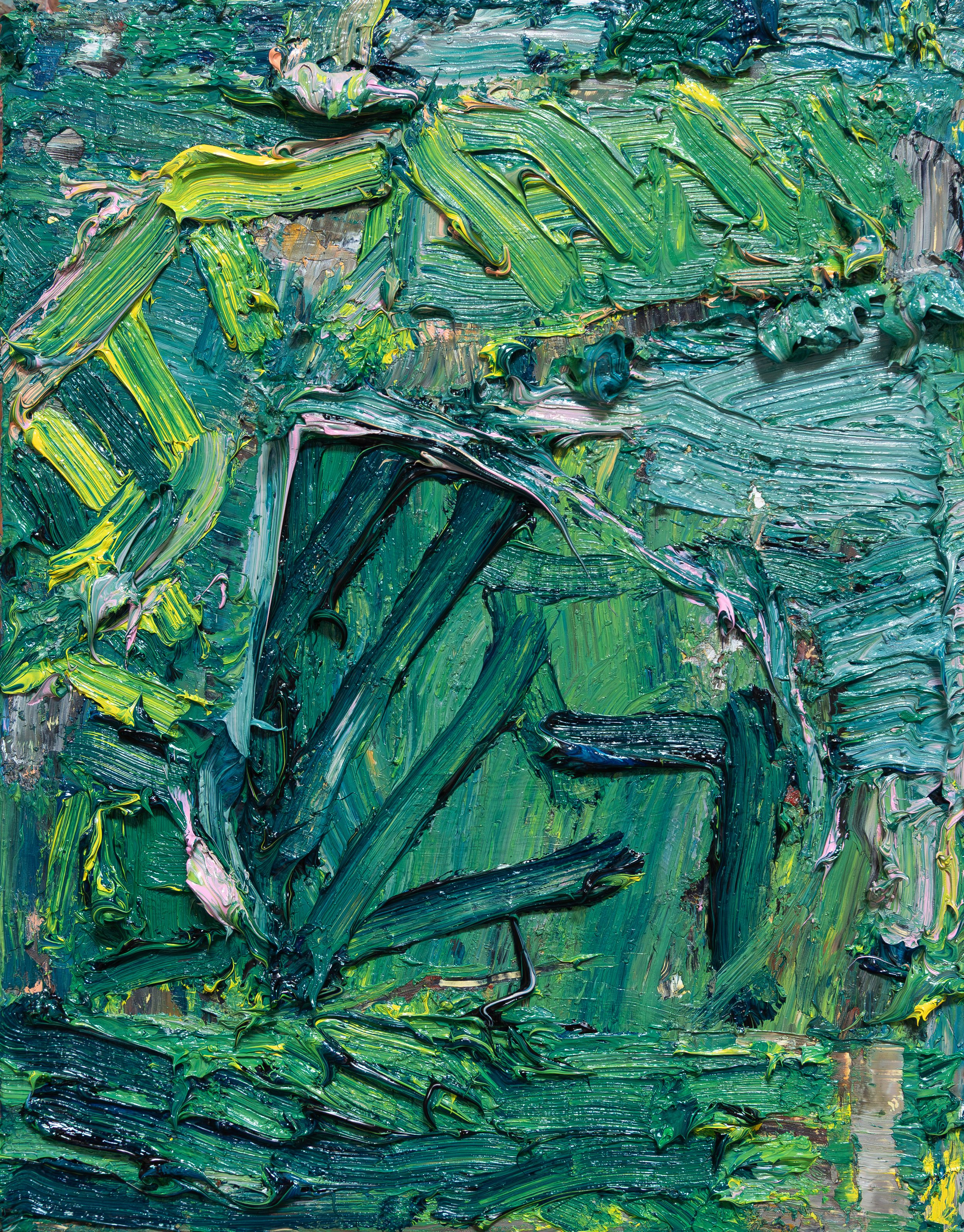 Green Picture, 2026. Oil on board, 40 x 30cm (private collection)