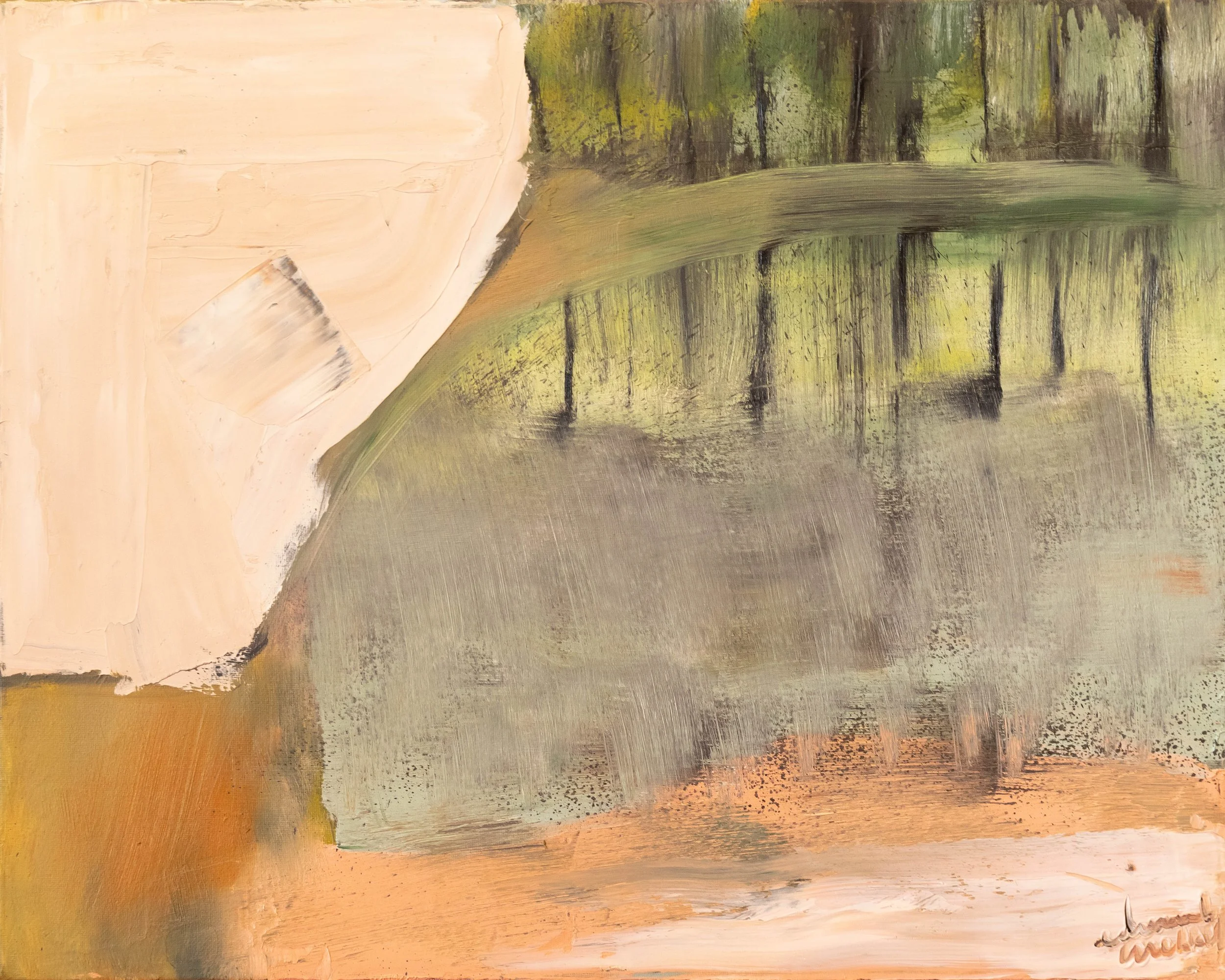 Dusk (Centennial Park), 2021. Oil on canvas, 40 x 50cm (private collection)