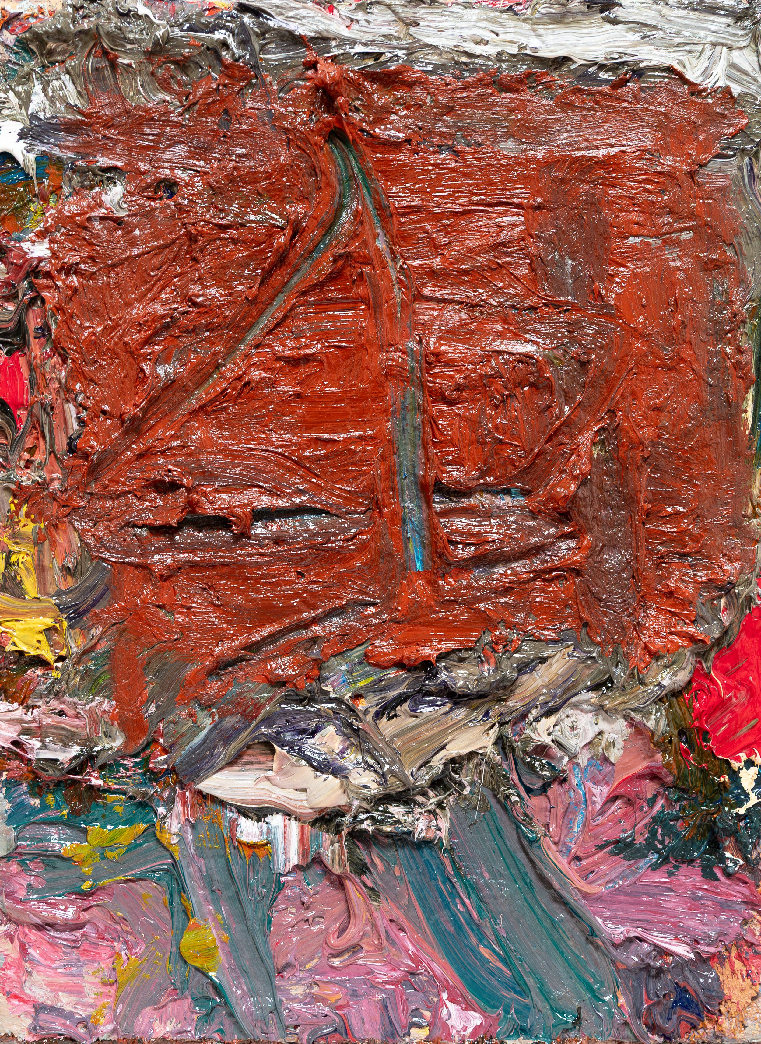 Fact Boat, 2025. Oil on canvas, 35 x 22cm (private collection)