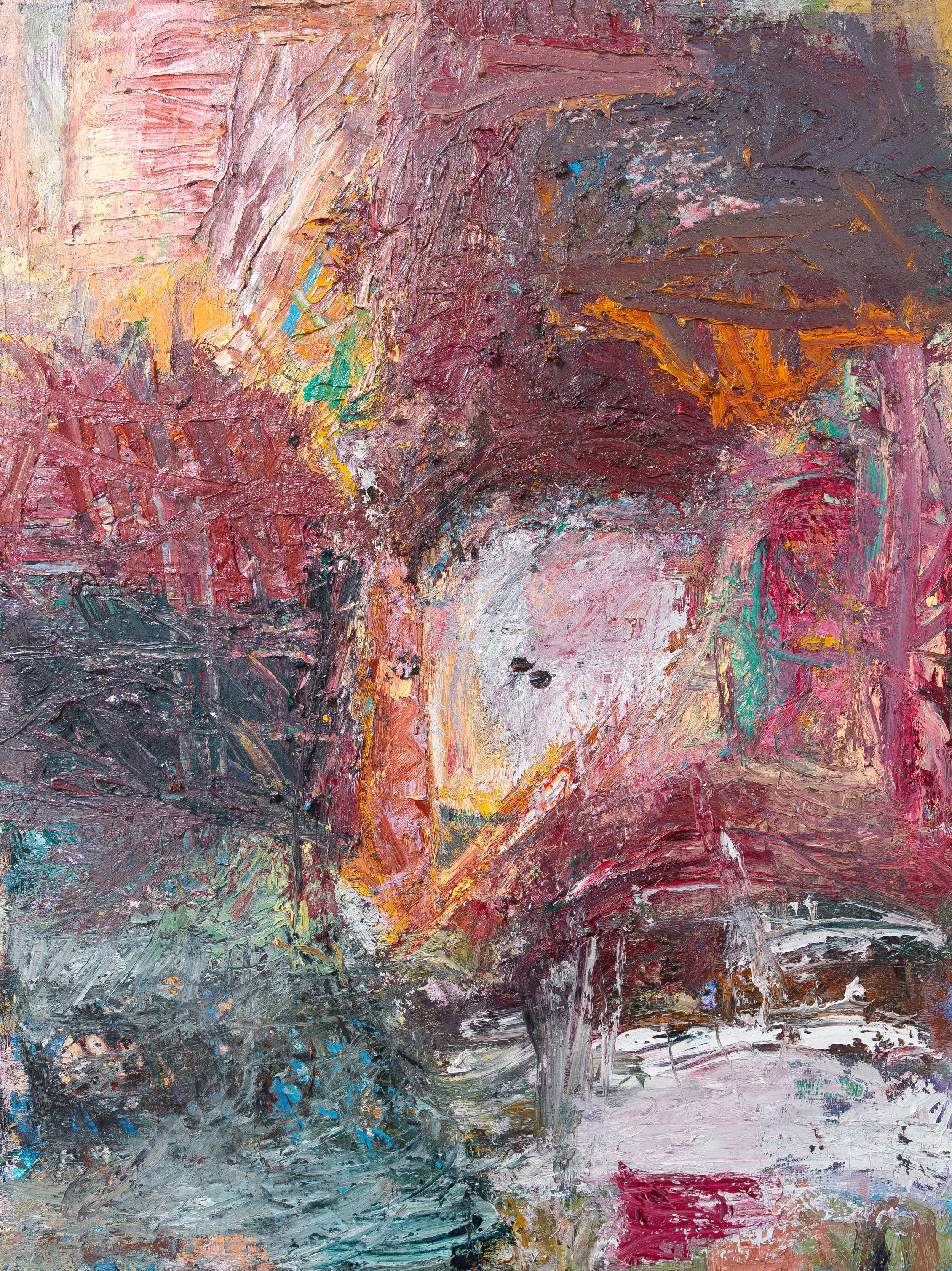 Lickety Split 2022-25. Oil and wax on canvas, 121 x 91cm (private collection)