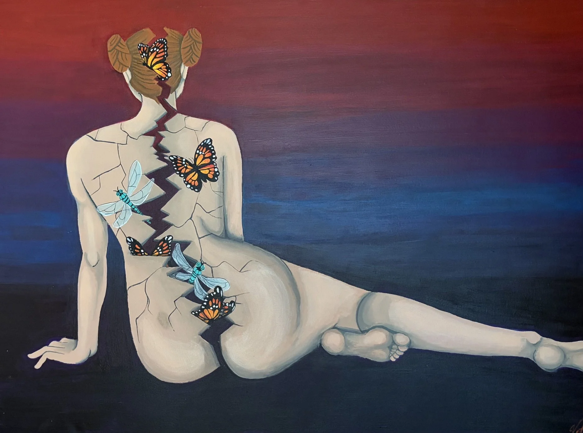 Résilience|
36 x 48 pouces|
Acrylique sur toile|
2025|
Disponible