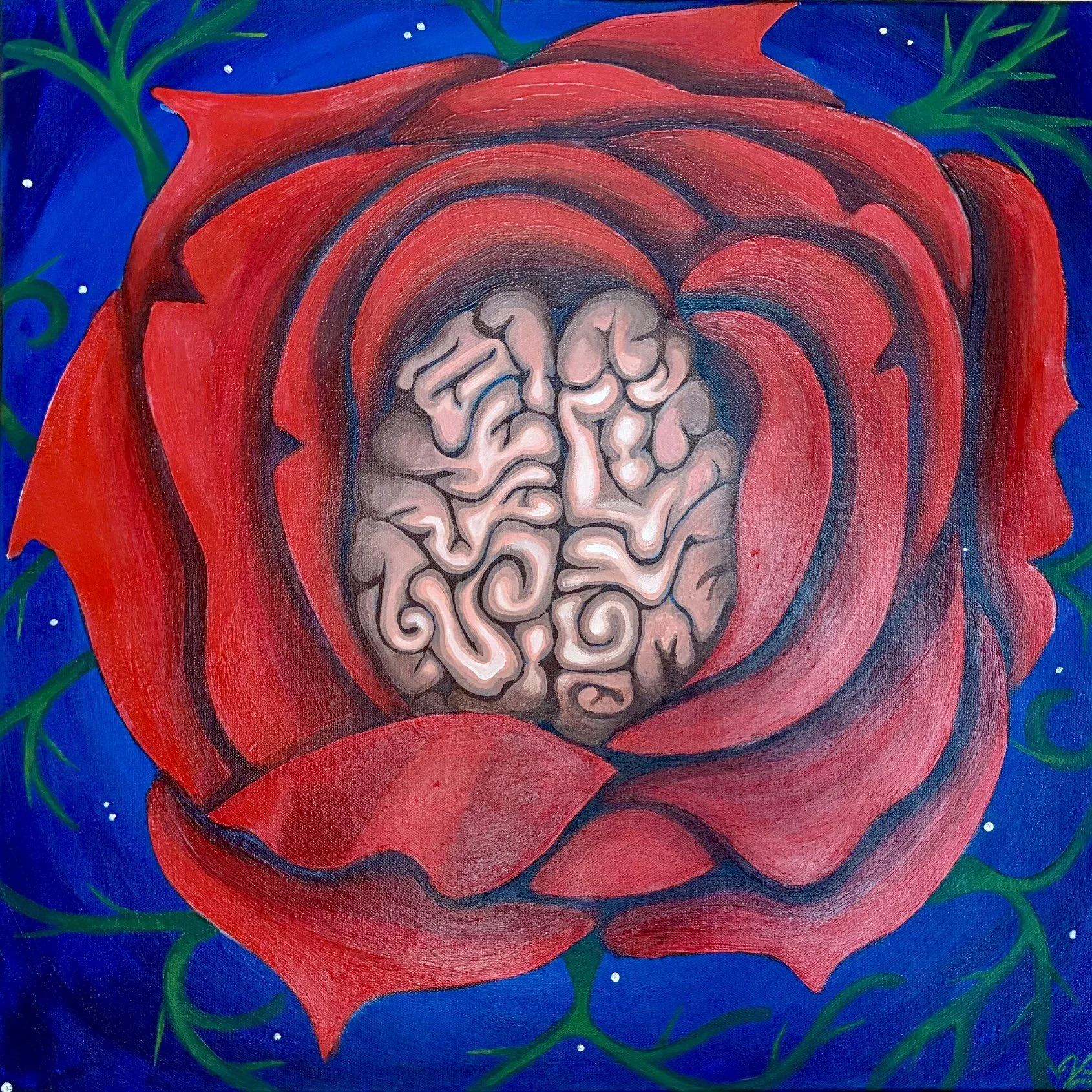Cérébrale|
24 x 24 pouces|
Acrylique sur toile|
2026|
Disponible