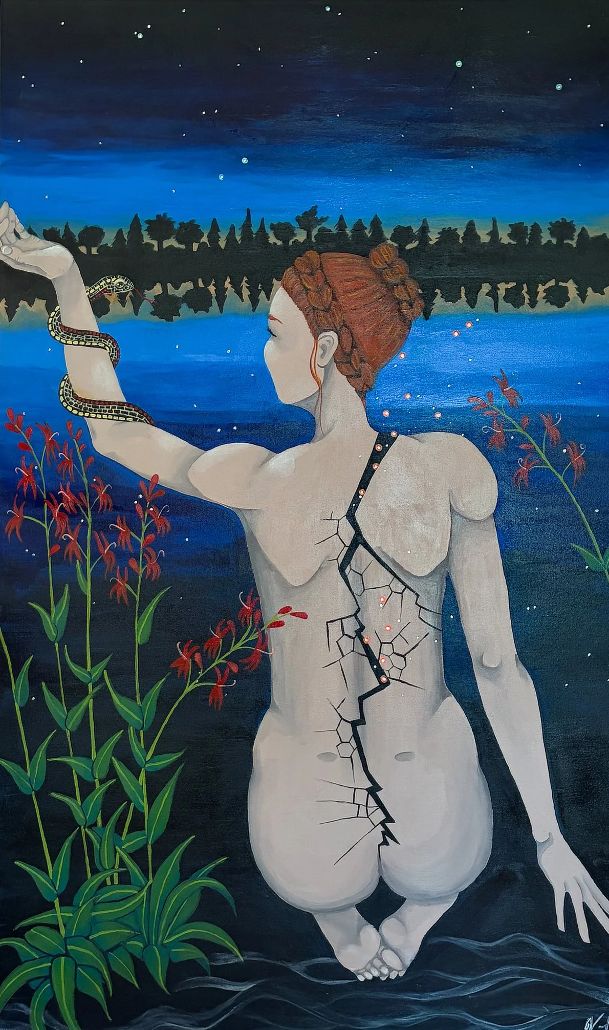Fracture stellaire|
60 x 36 pouces|
Acrylique sur toile|
2026|
Disponible