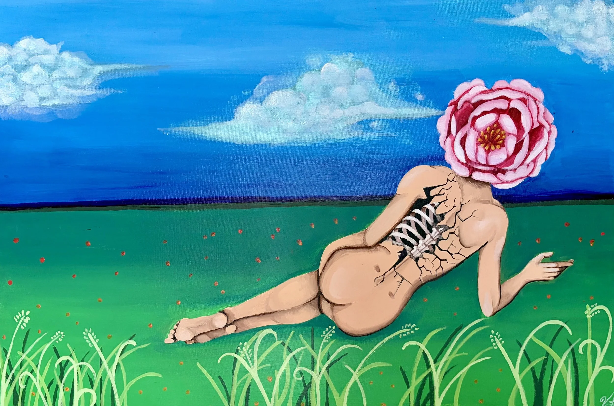 Frêle beauté|
24 x 36 pouces|
Acrylique sur toile|
2025
Disponible
