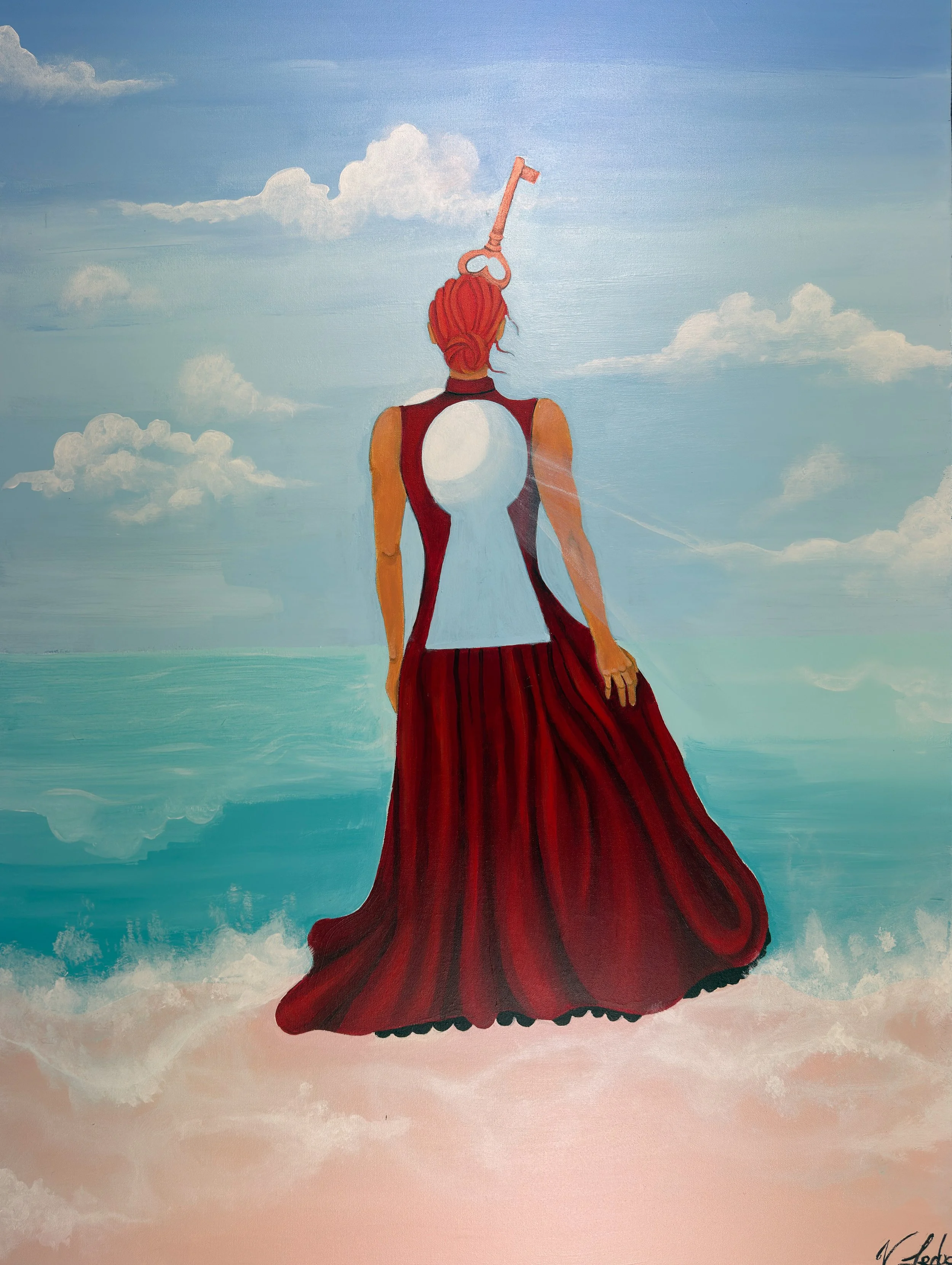 Plénitude de la béance|
47 x 31 pouces|
Acrylique sur toile|
2025|
Disponible