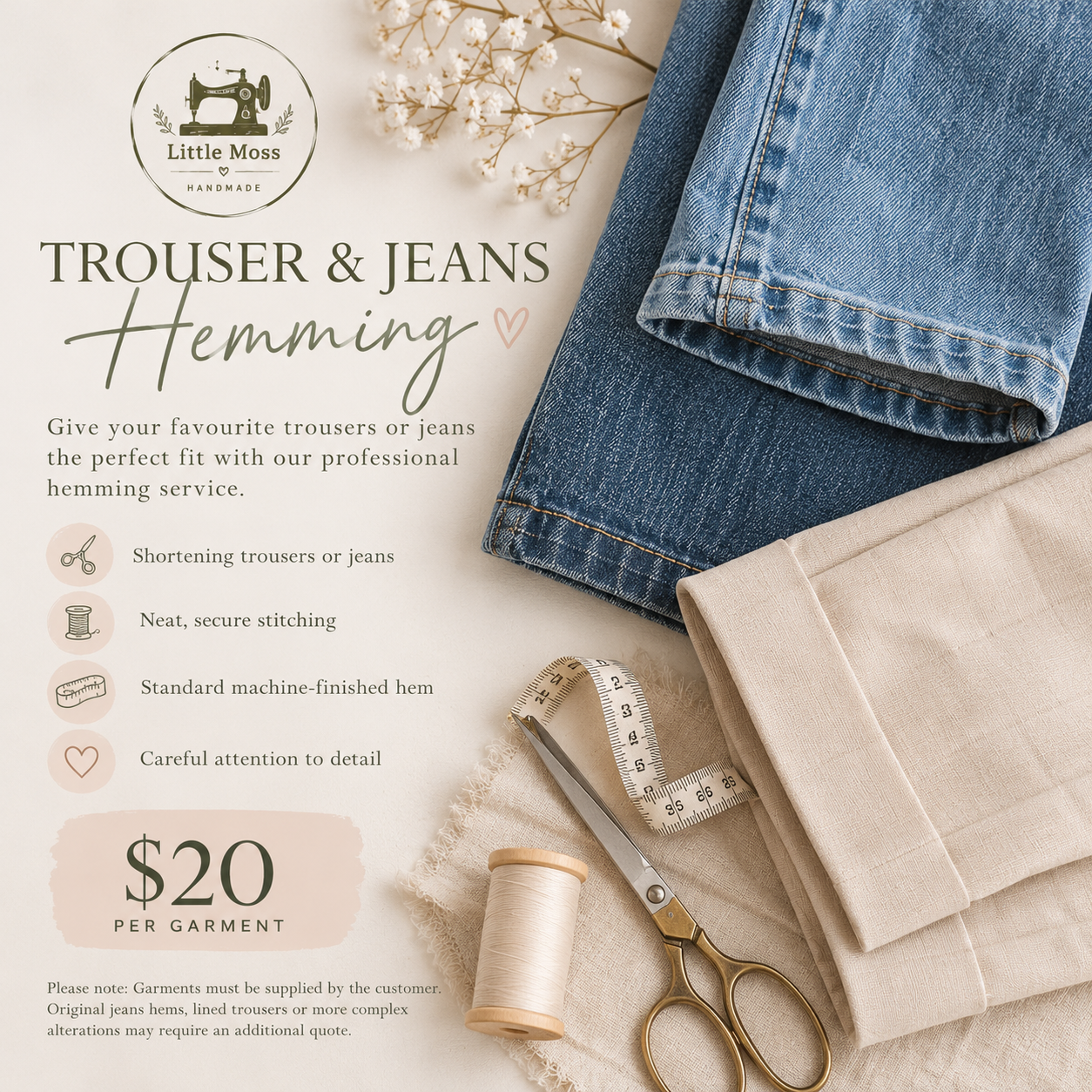 Trouser & Jeans Hemming 🌿