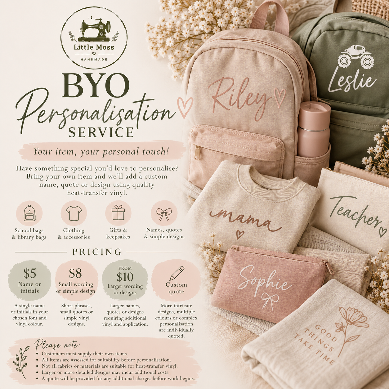 BYO Personalisation Service 🌿✨