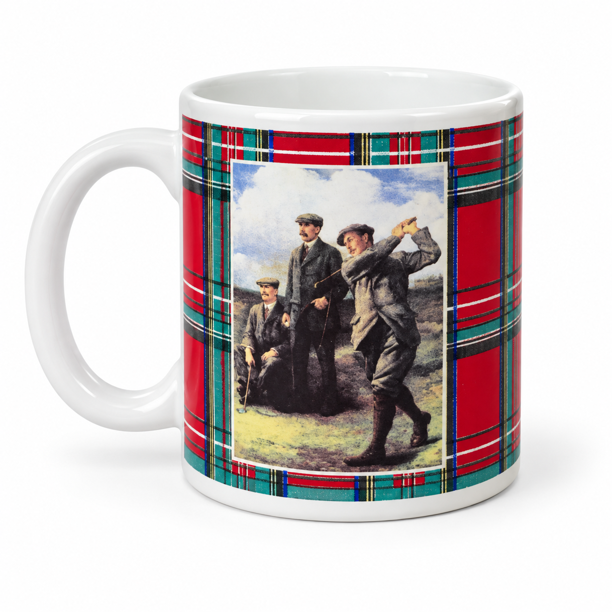 St. Michael Marks & Spencer Tartan Golfers Mug