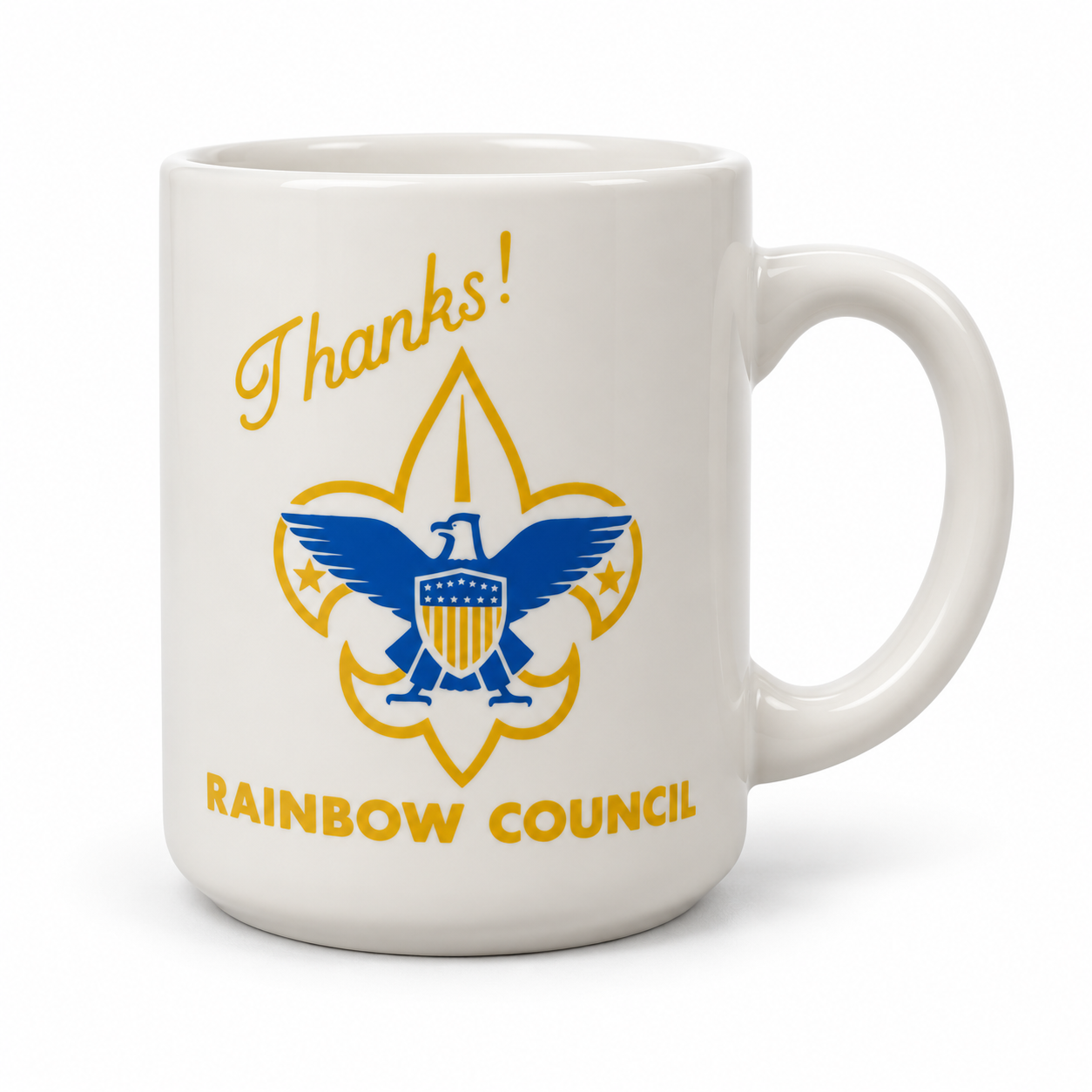 Rainbow Council Boy Scouts of America “Thanks!” Ceramic Mug