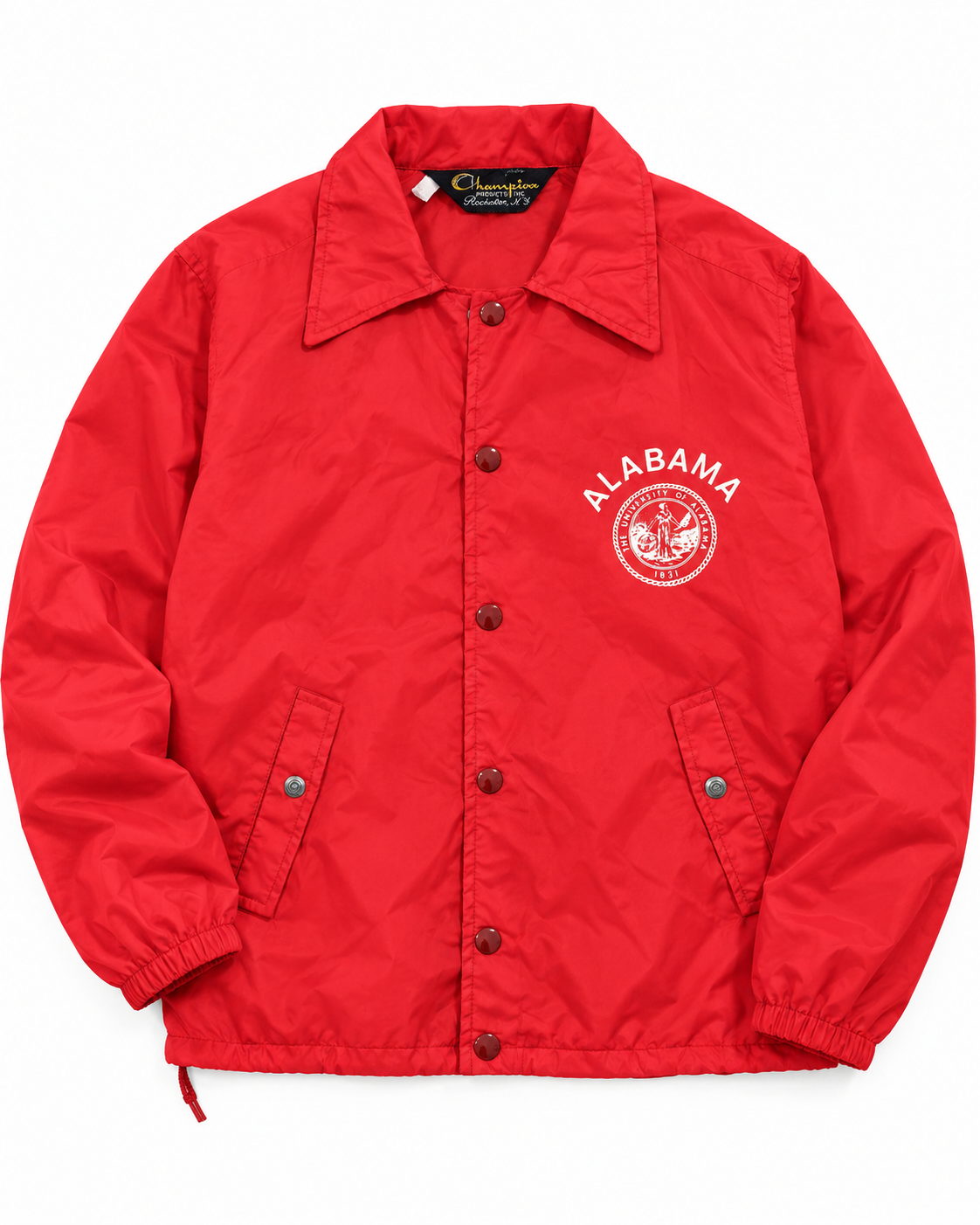 Vintage Champion University of Alabama Crimson Red Coach Jacket