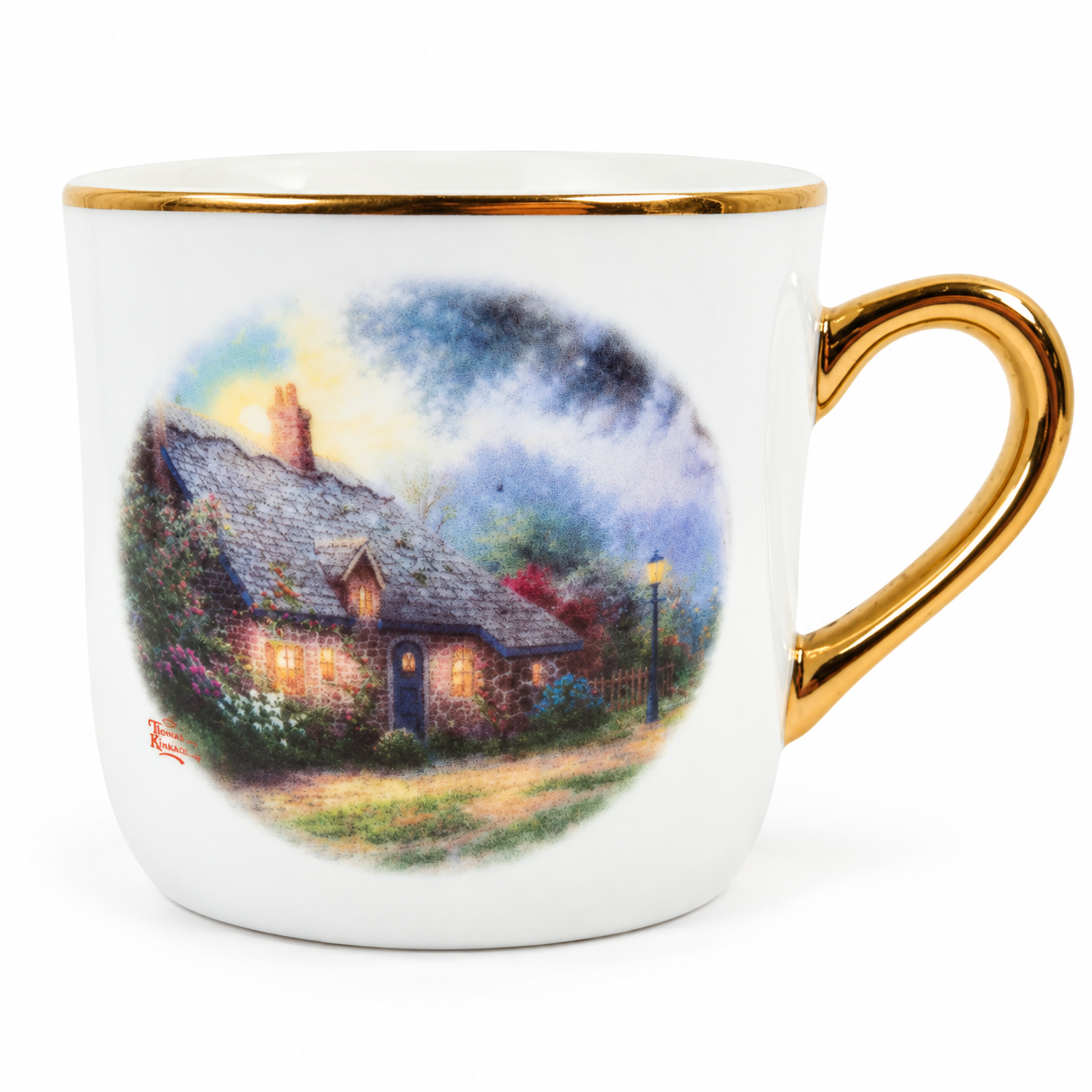 Thomas Kinkade “Moonlight Cottage” Teleflora Gift Porcelain Mug