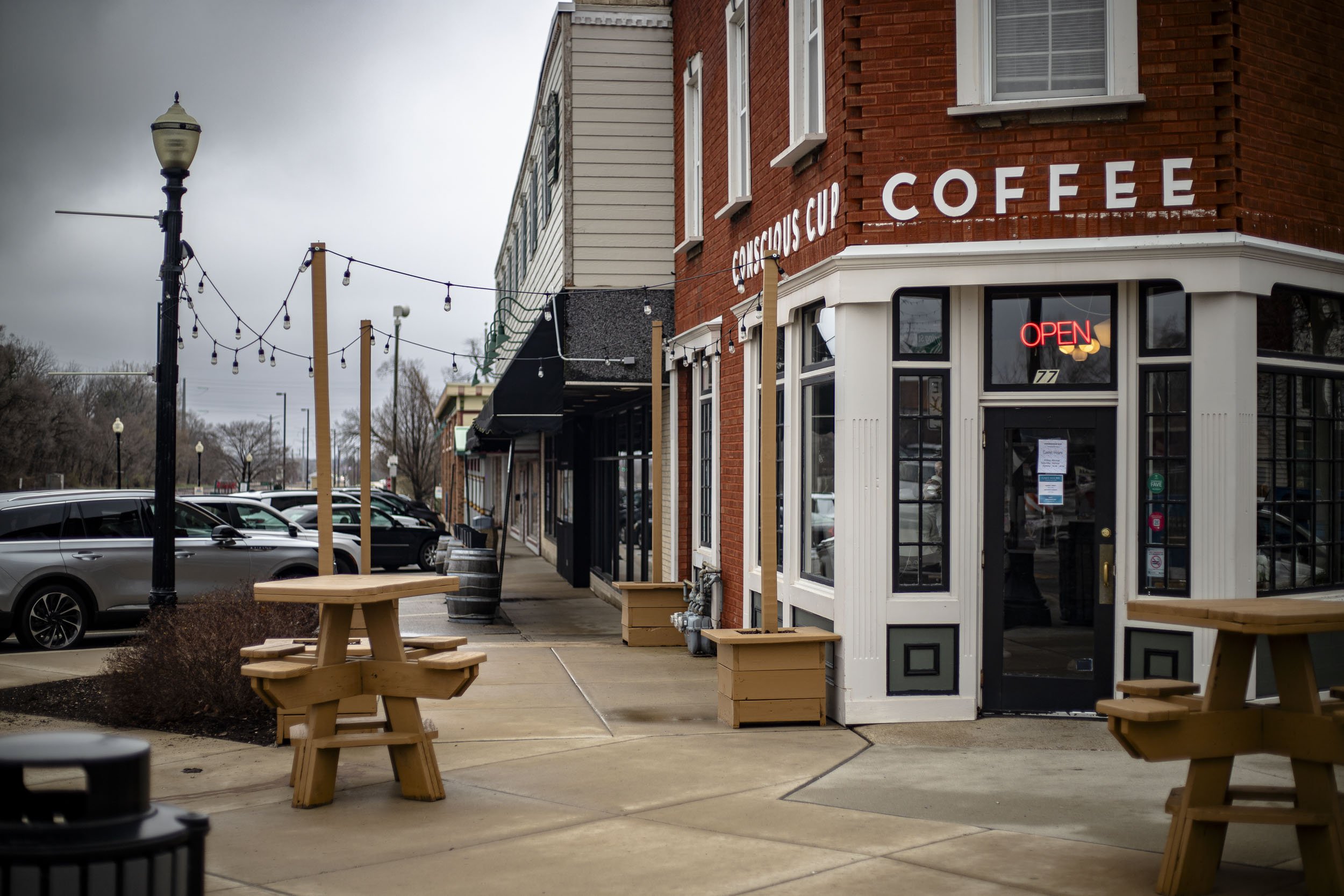 Corner in downtown with coffee shop  (2026)