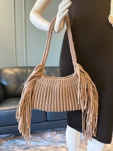 Tan Fringe Bag