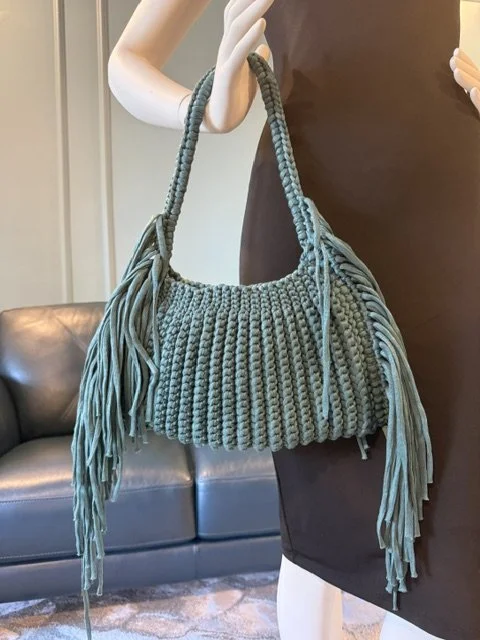 Green Fringe Bag