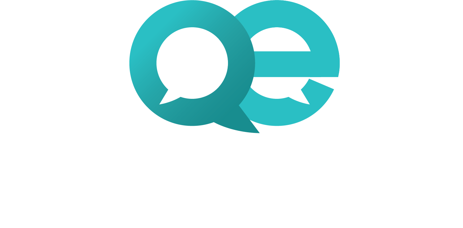 Q Events Logo features a teal Q and E