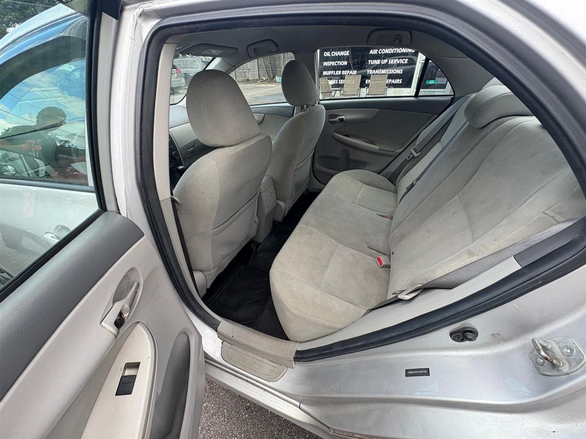 2010 Toyota Corolla, silver, back seats