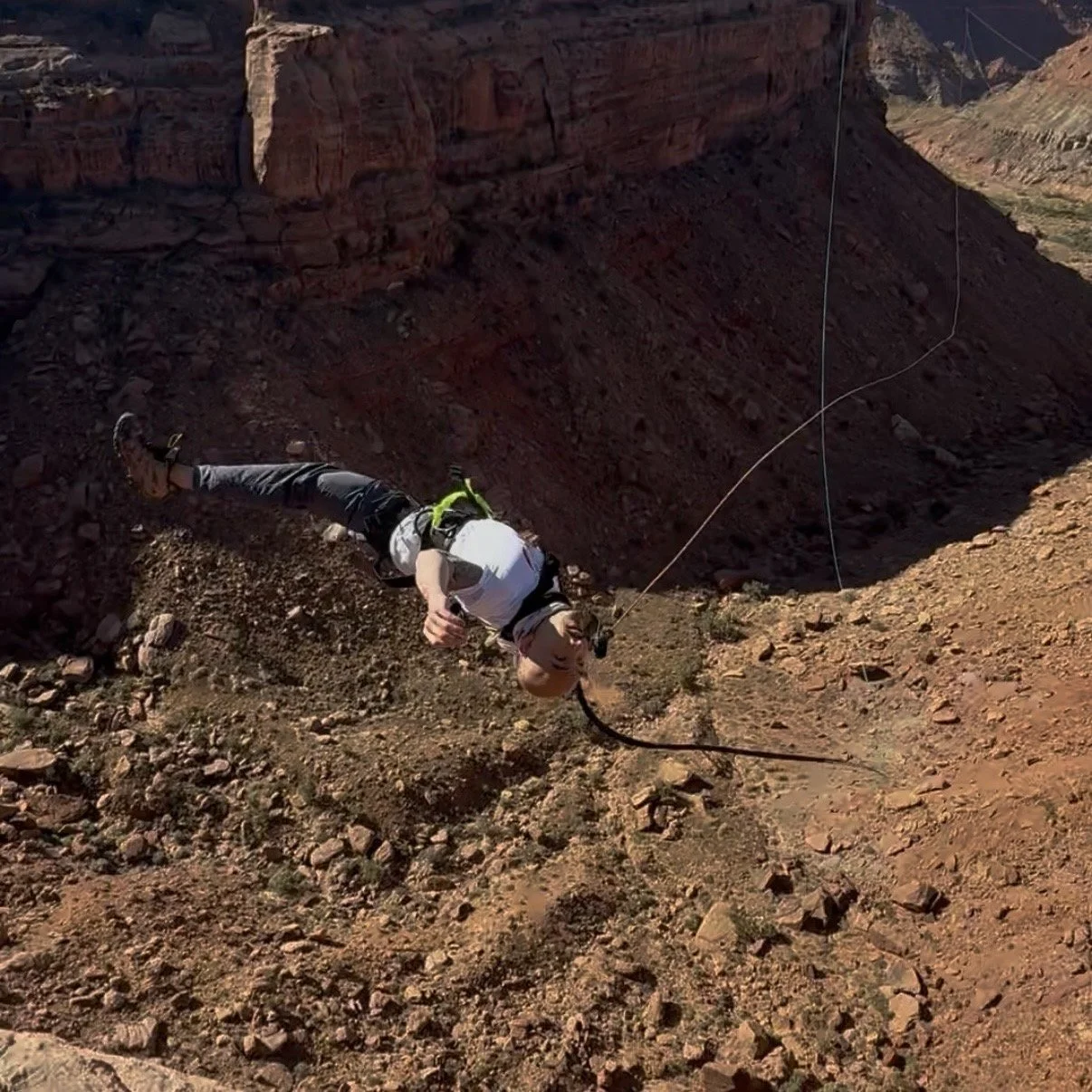throwing flips off a cliff with Moab Swingers