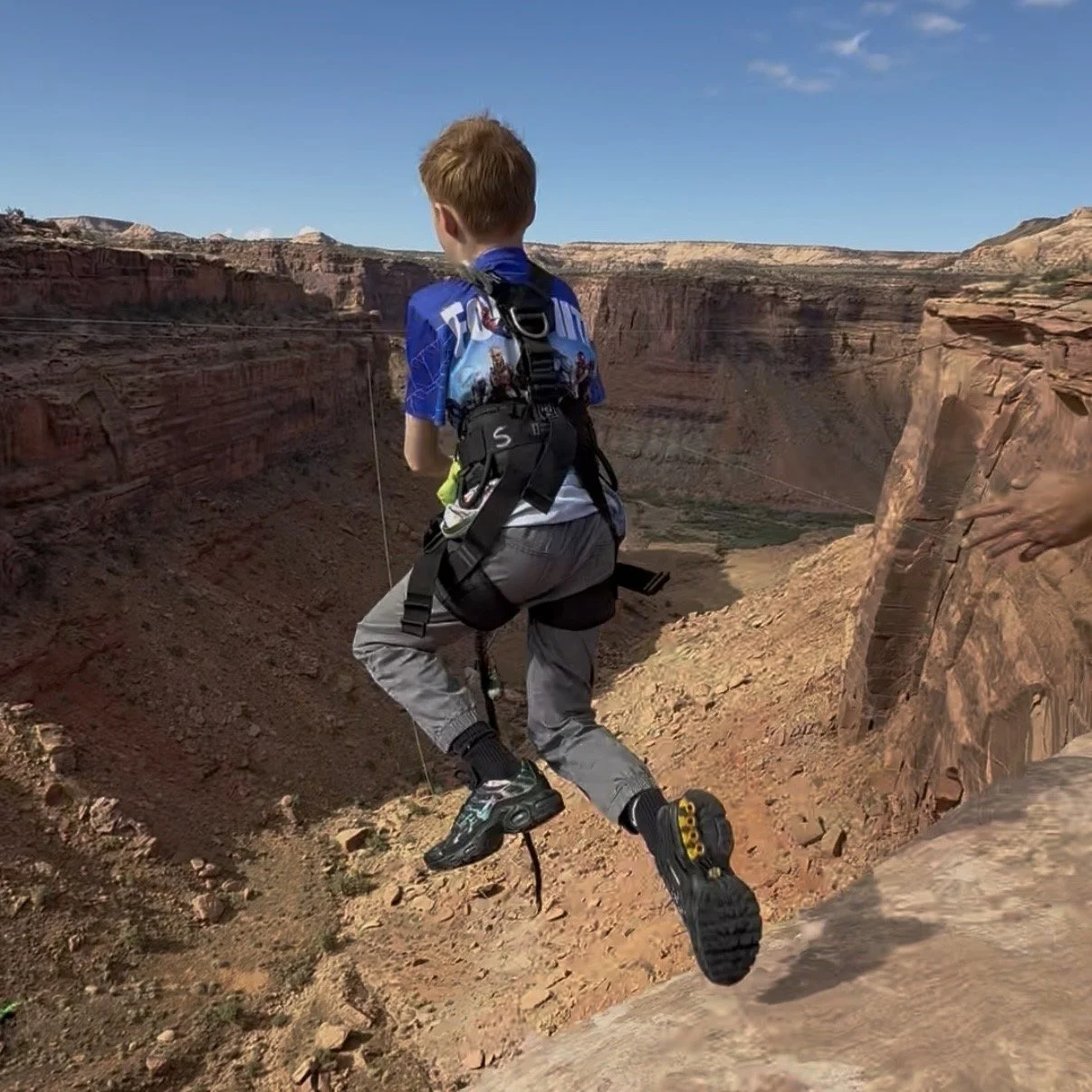 Jumping off a cliff for his 10th birthday