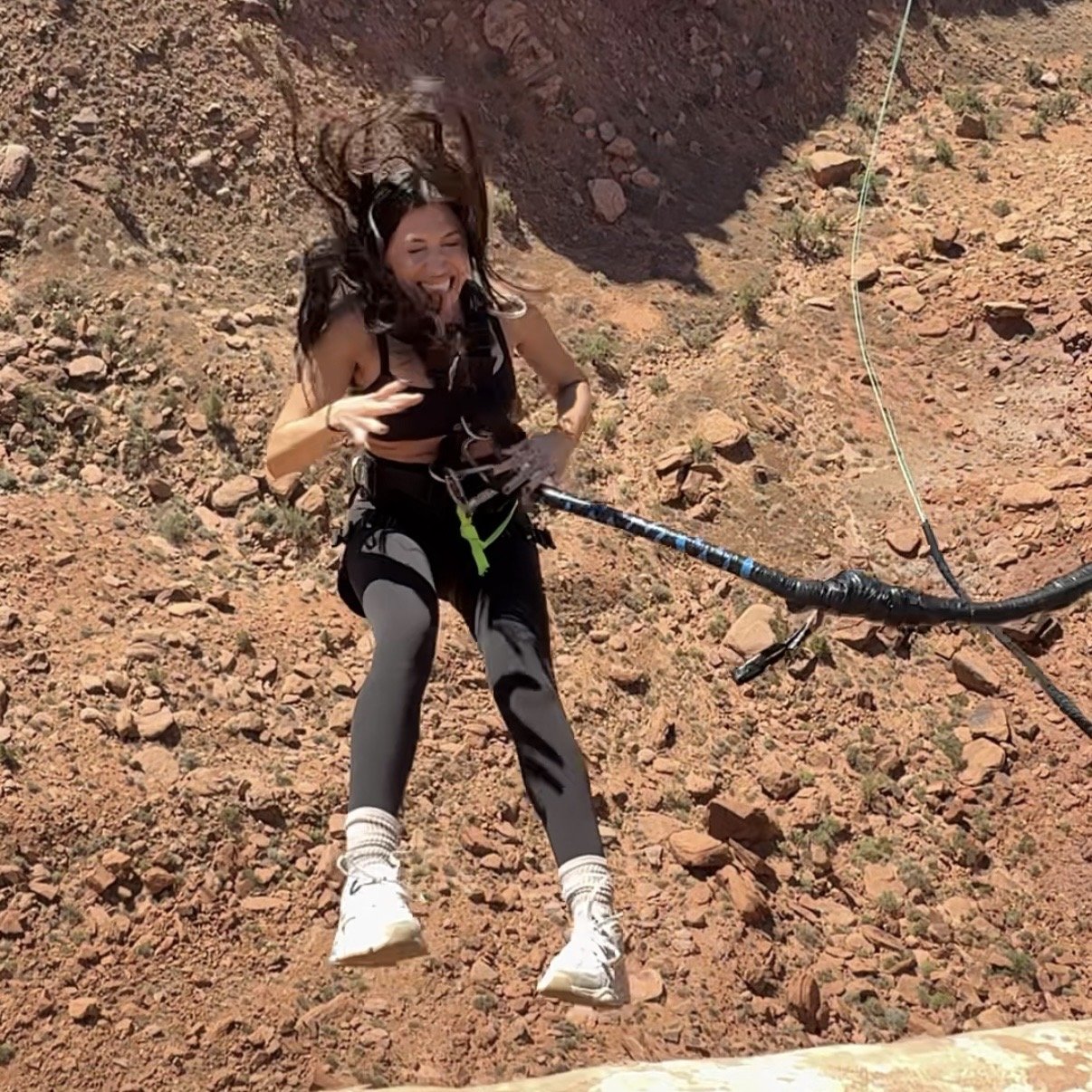 falling off a cliff backwards with Moab Swingers