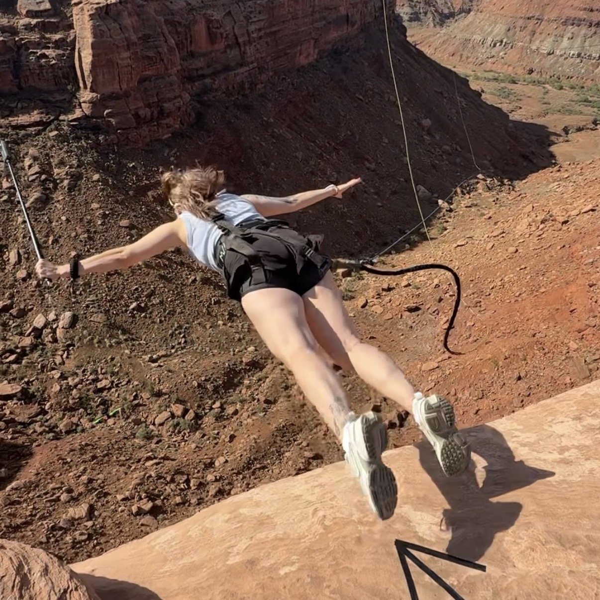 Swan dive off a 500' cliff
