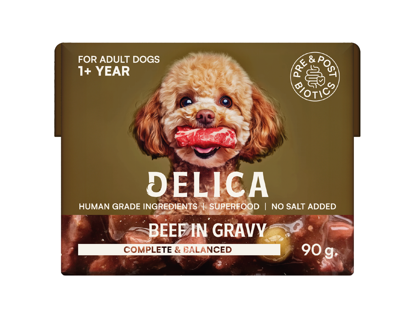 BEEF IN GRAVY WET DOG FOOD, BEEF & CARROT RECIPE