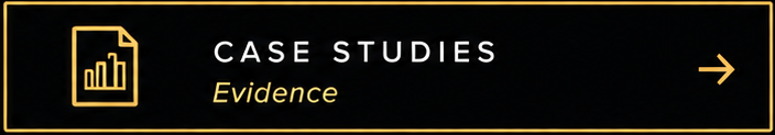 A black and yellow digital banner for case studies titled 'Evidence', with an arrow pointing to the right.