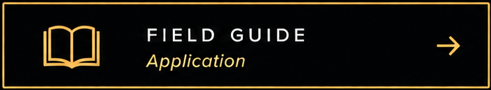 Field guide application icon with an open book and a right arrow