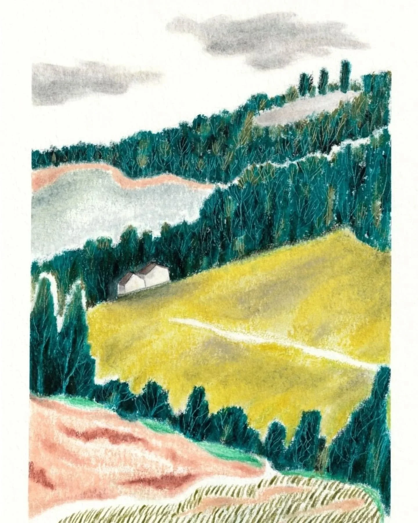 Back to it.

Landscapes from nearby.
Worked slowly in layers.

Pastels, pencils and collage
Ongoing series

#landscapeillustration
#poeticlandscape #collageart #elandem_art  #visualpoetry