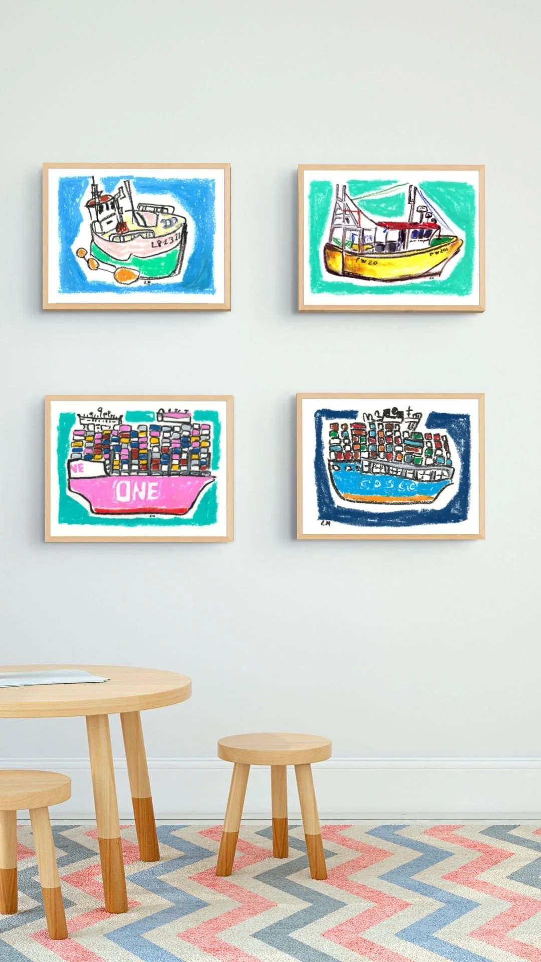boat_cargo_rosa_one_30x23-boat_gialla_su_verde_acqua_30x23-boat_azzurra_1_copia_30x23-boat_cargo_cosco_blu_30x23-medium.jpg